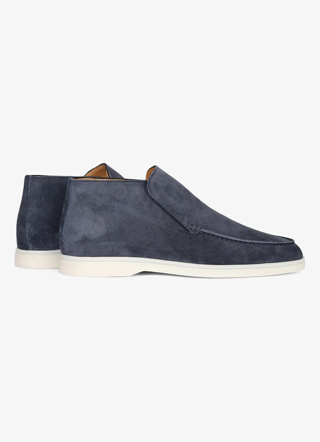 Aurélien City loafer van suède - achterkant 2 steel blue-400 / blauw