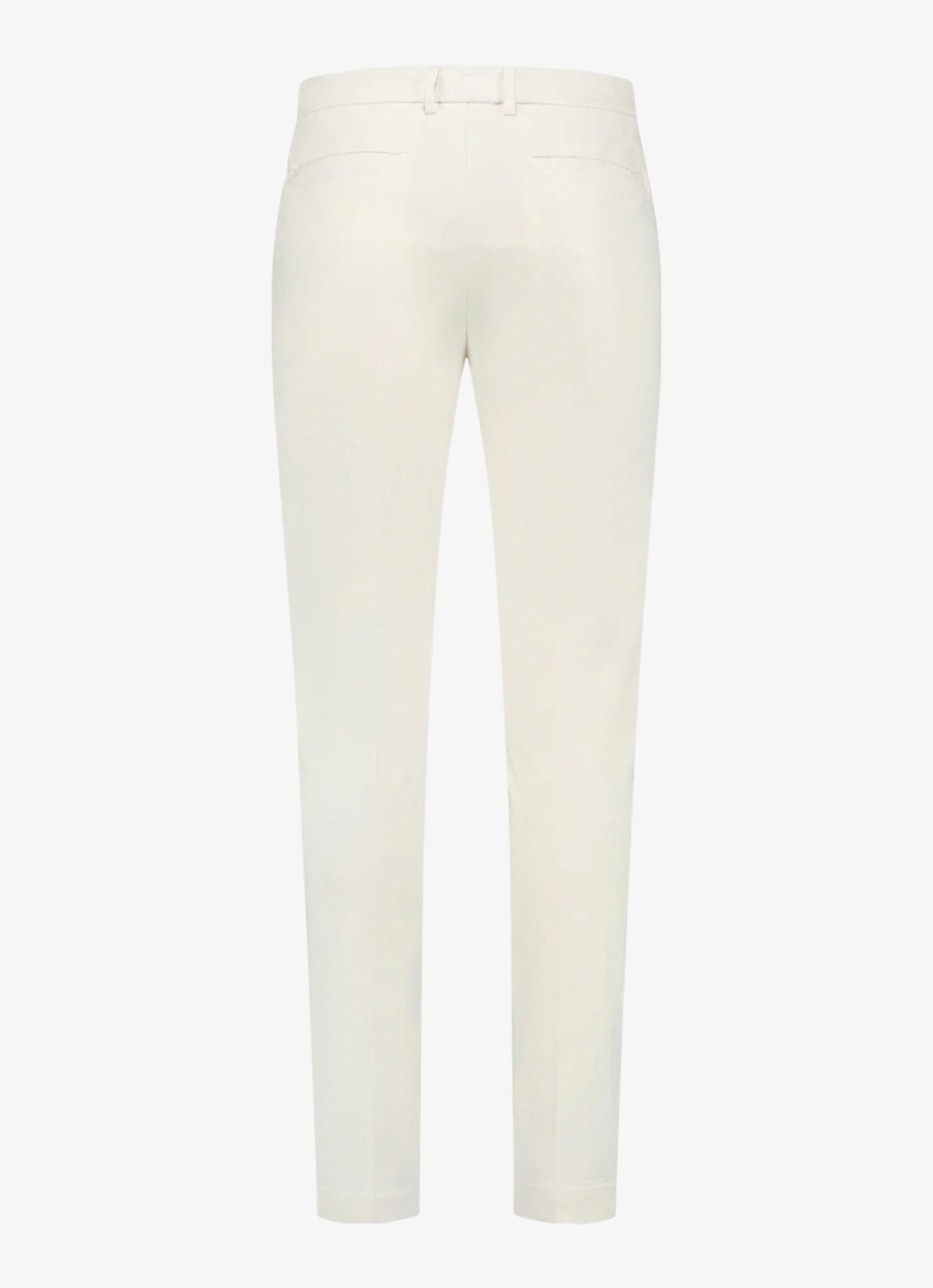 Aurélien Metropolitan straight fit pantalon met steekzakken - achterkant 3 ivory-120