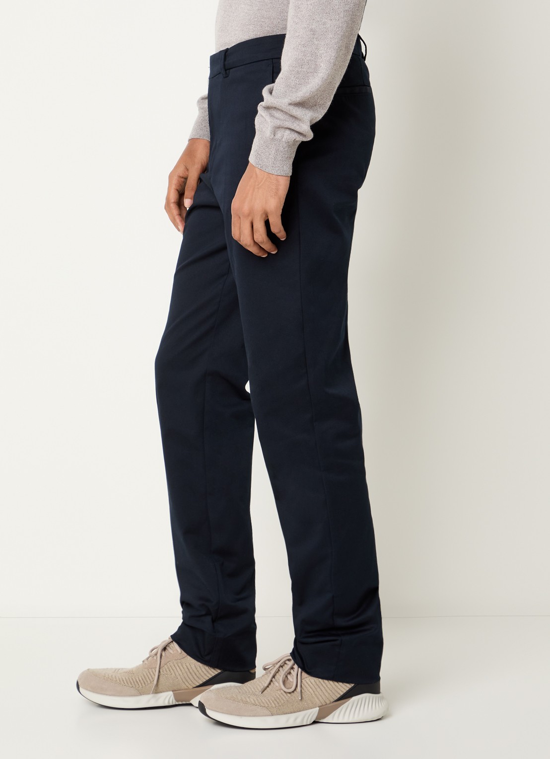 Aurélien Metropolitan straight fit pantalon met steekzakken - detail 5 navy-410