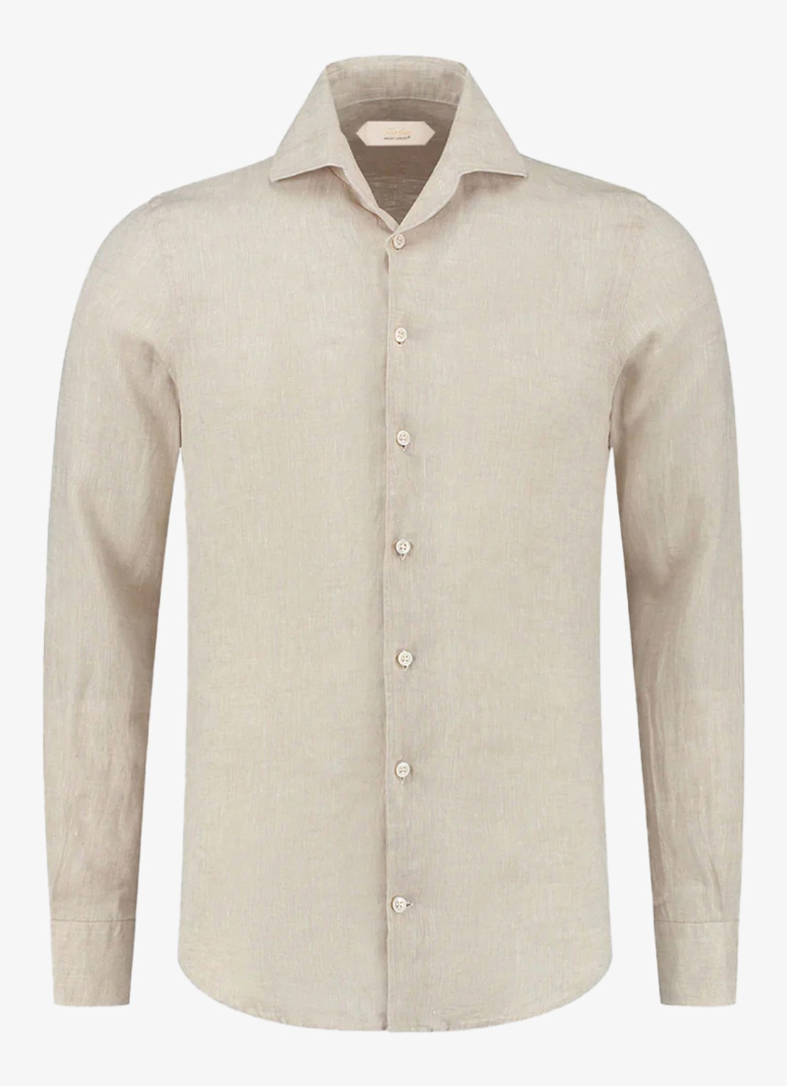 Aurélien Regular fit overhemd van linnen - voorkant 3 beige-260