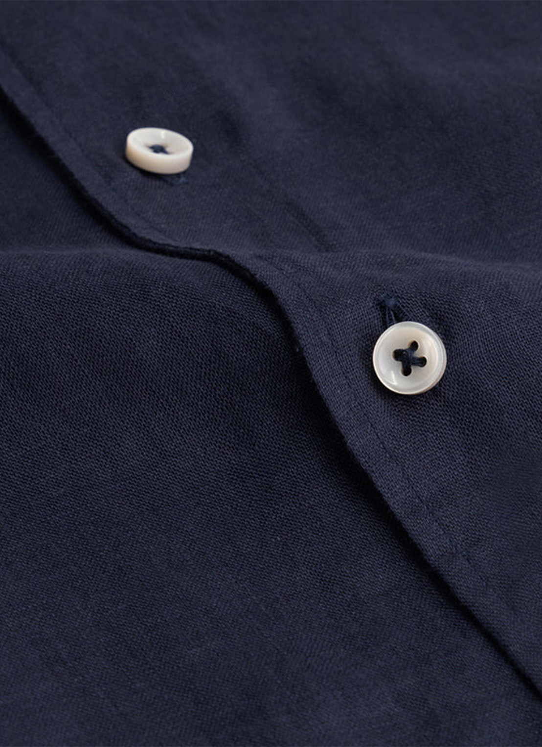 Aurélien Regular fit overhemd van linnen - detail 4 navy-410