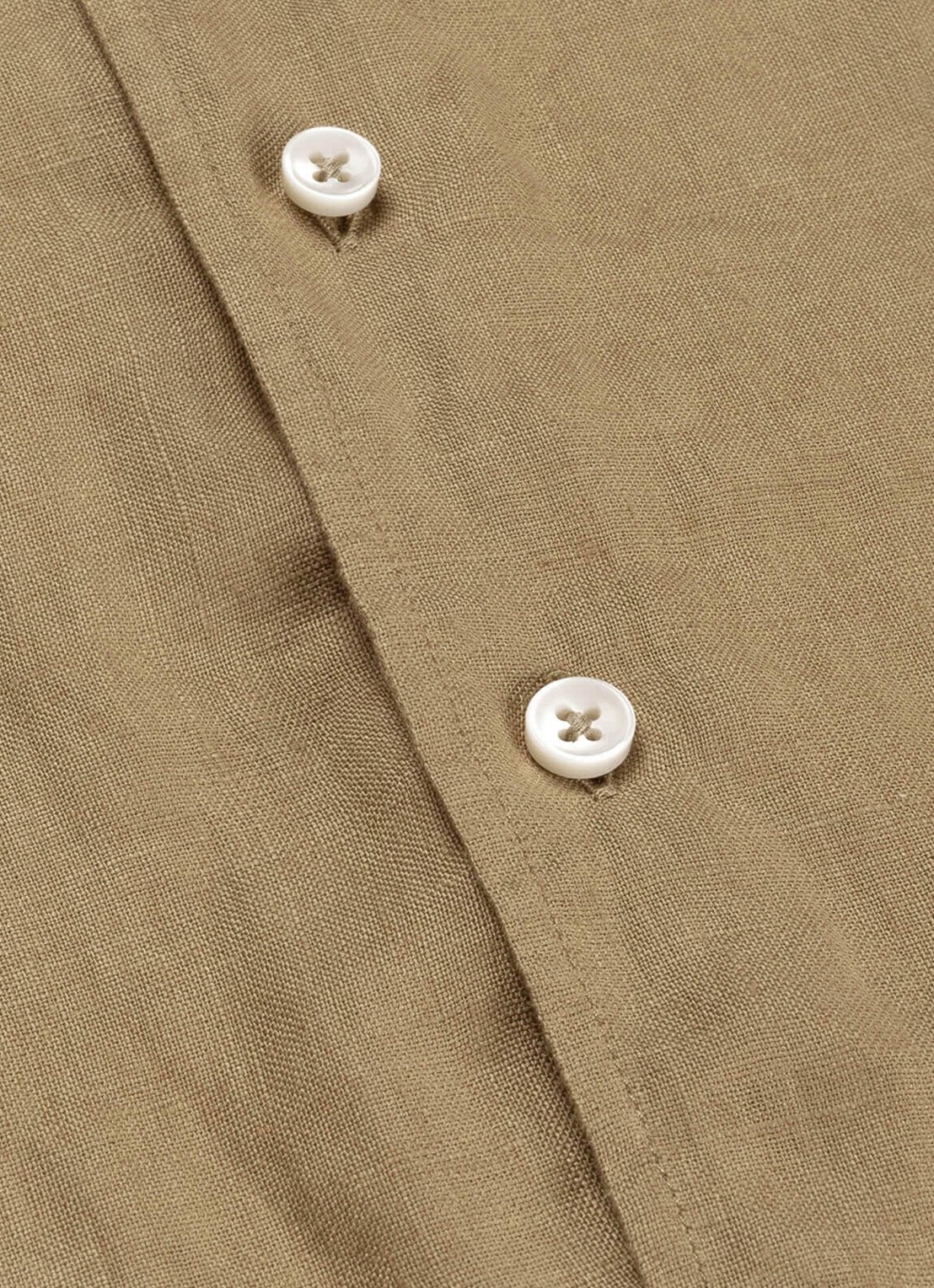 Aurélien Regular fit overhemd van linnen - detail 5 dark taupe-901
