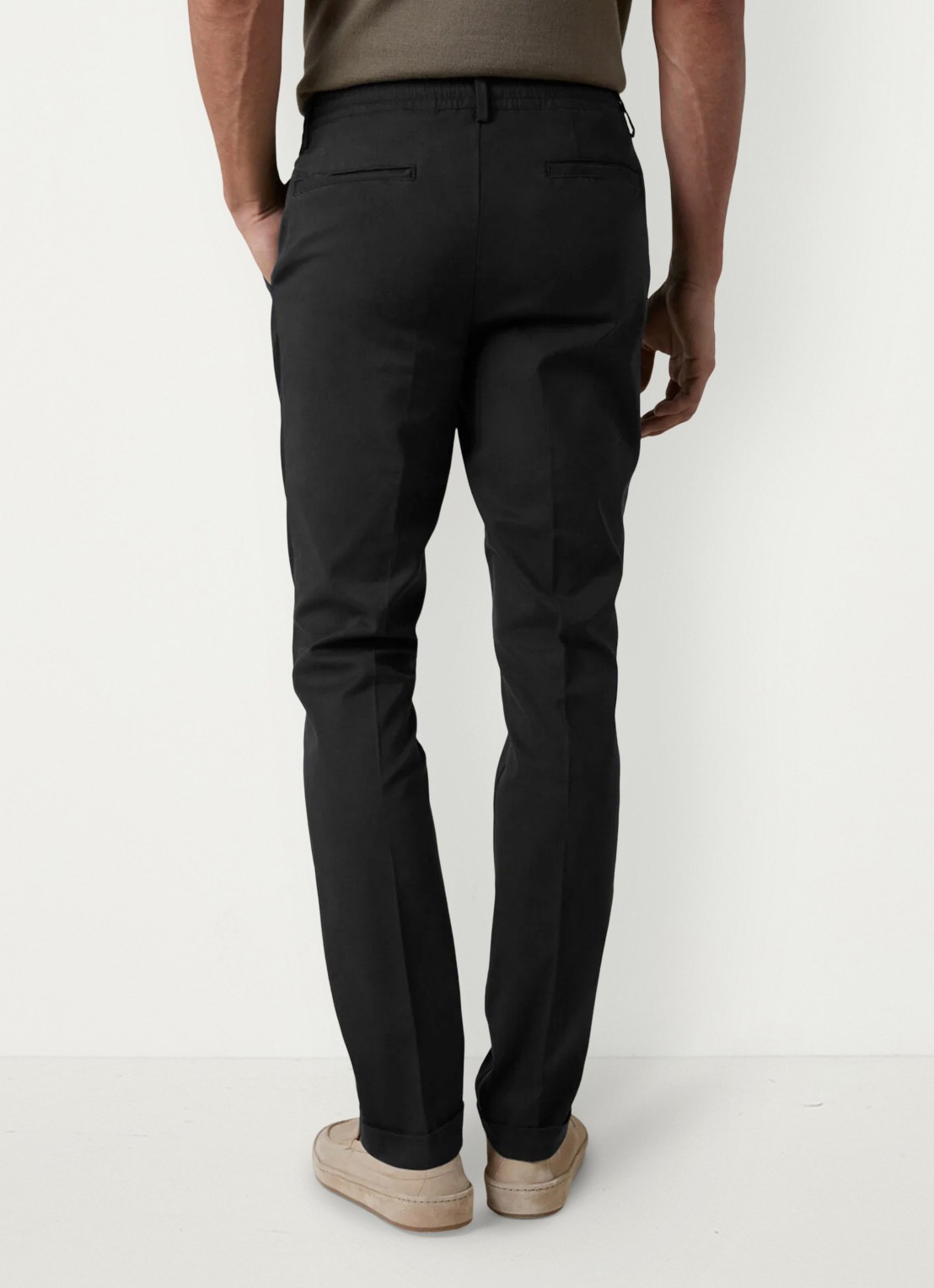 Aurélien Regular fit pantalon met steekzakken - achterkant 2 black-1