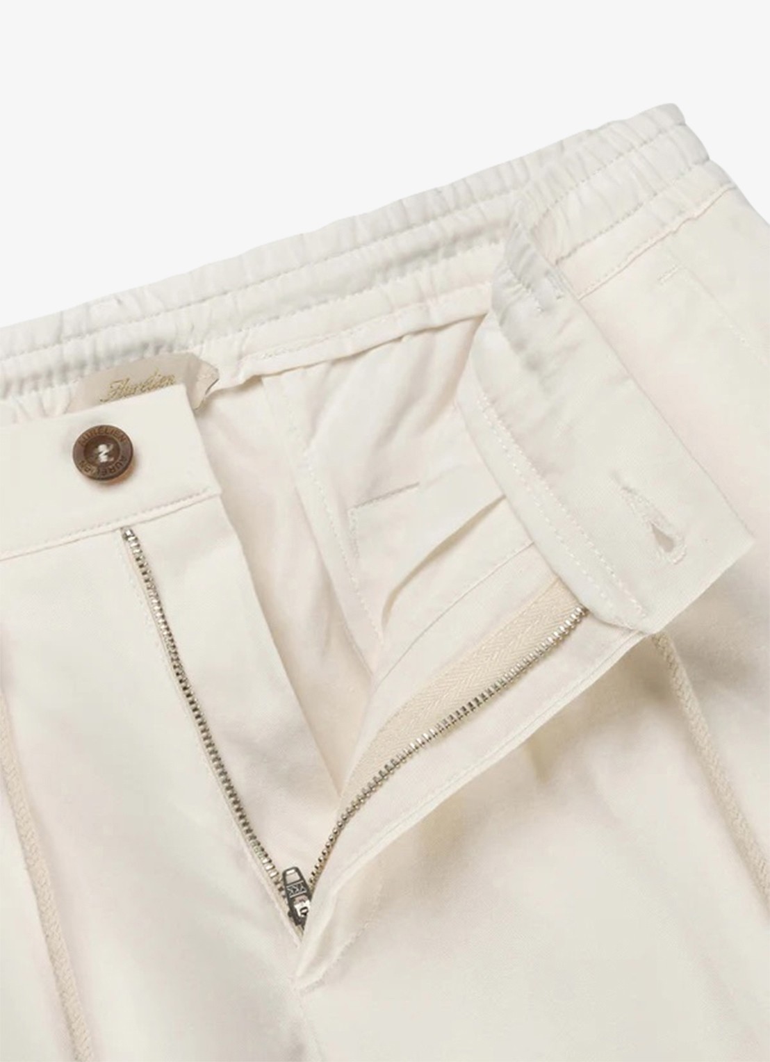 Aurélien Regular fit pantalon met steekzakken - detail 4 ivory-120