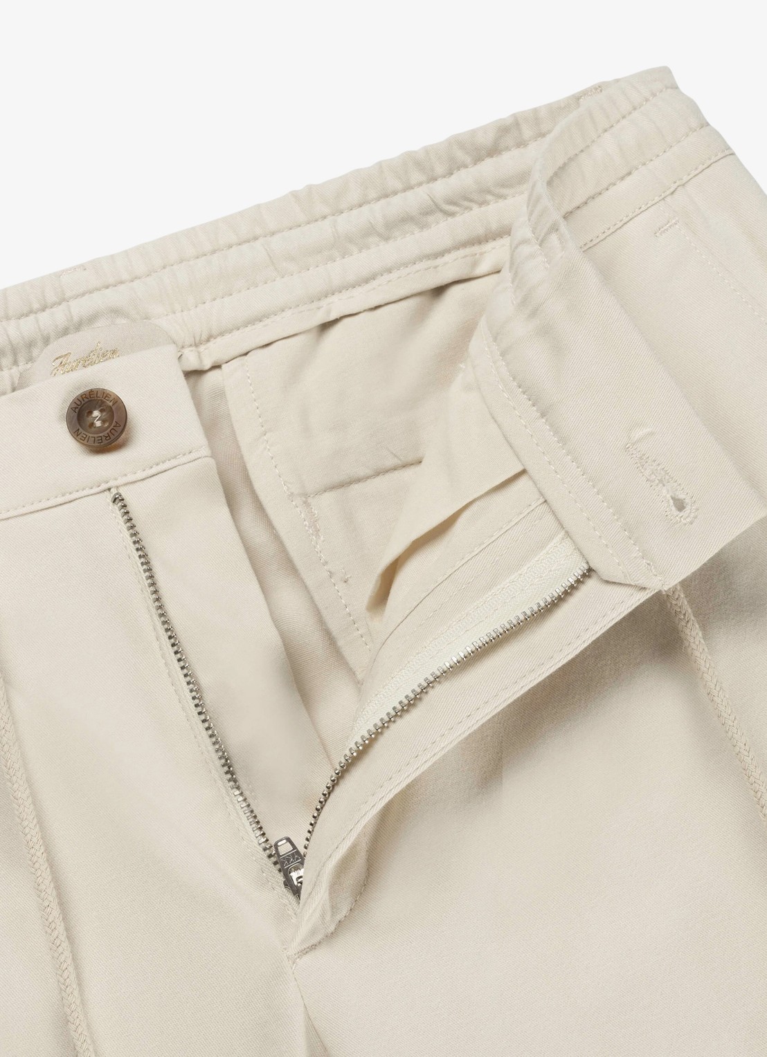 Aurélien Regular fit pantalon met steekzakken - detail 5 dark beige-251