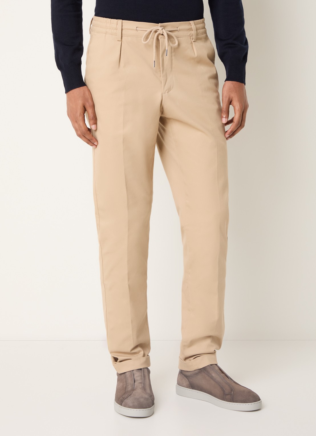 Aurélien Regular fit pantalon met steekzakken - detail 8 dark beige-251