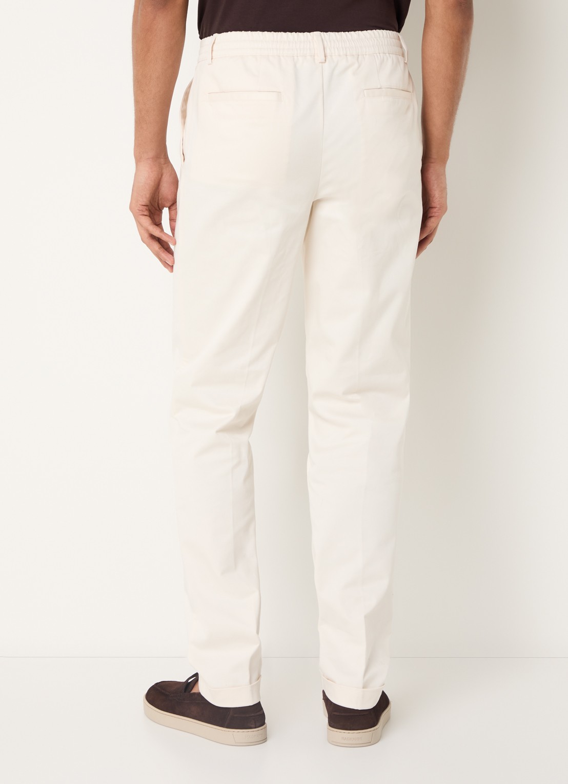 Aurélien Regular fit pantalon met steekzakken - achterkant 5 light beige-271