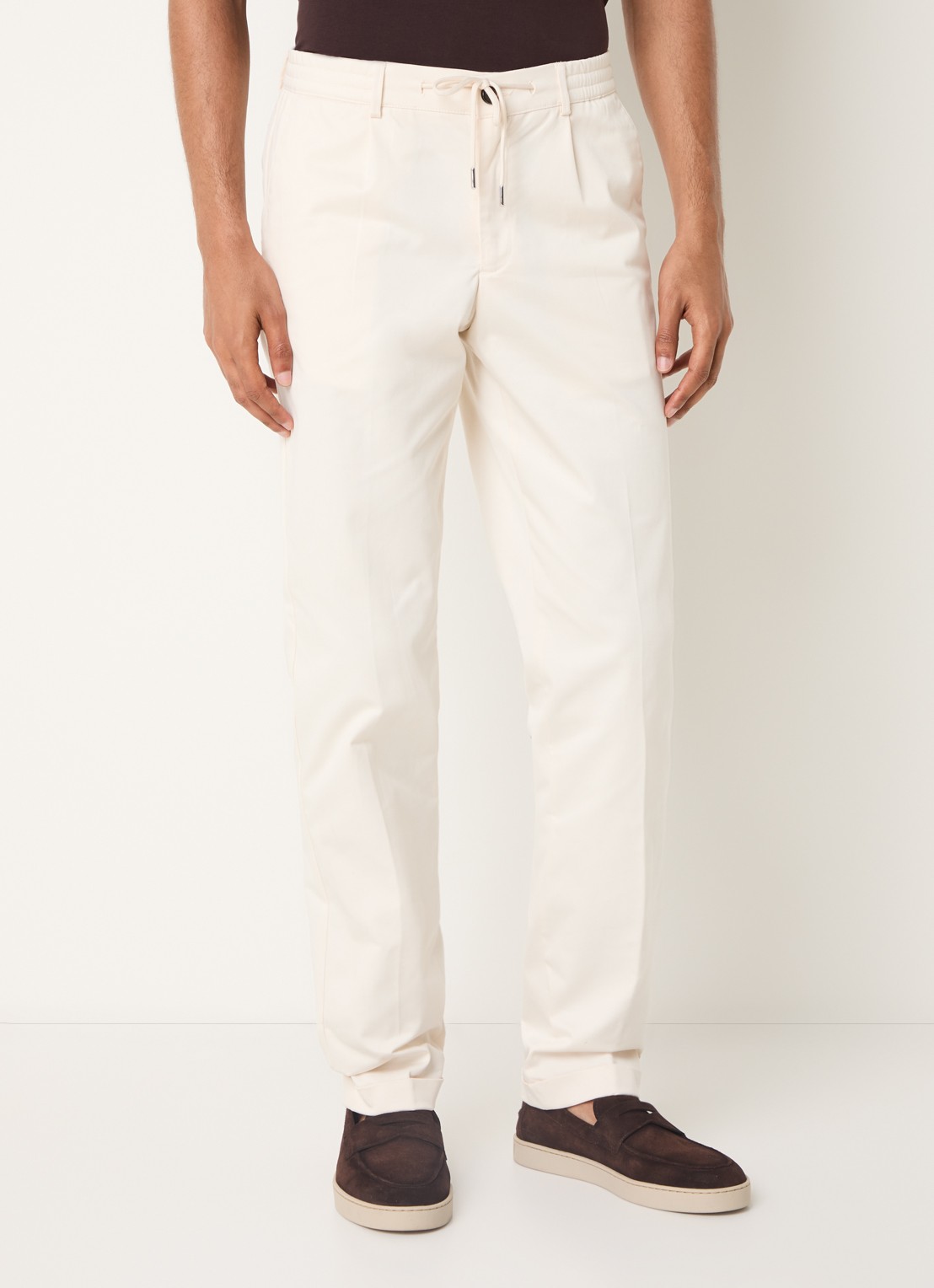 Aurélien Regular fit pantalon met steekzakken - detail 2 light beige-271
