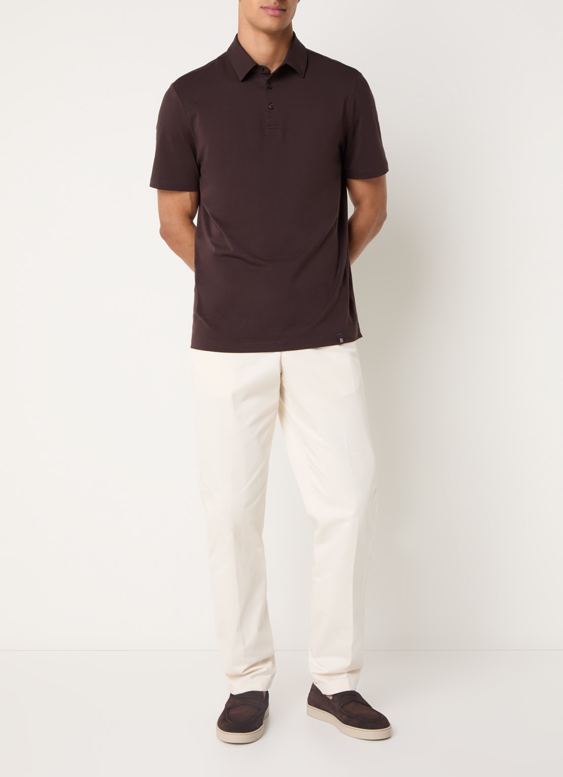 Aurélien Regular fit pantalon met steekzakken - voorkant 8 light beige-271