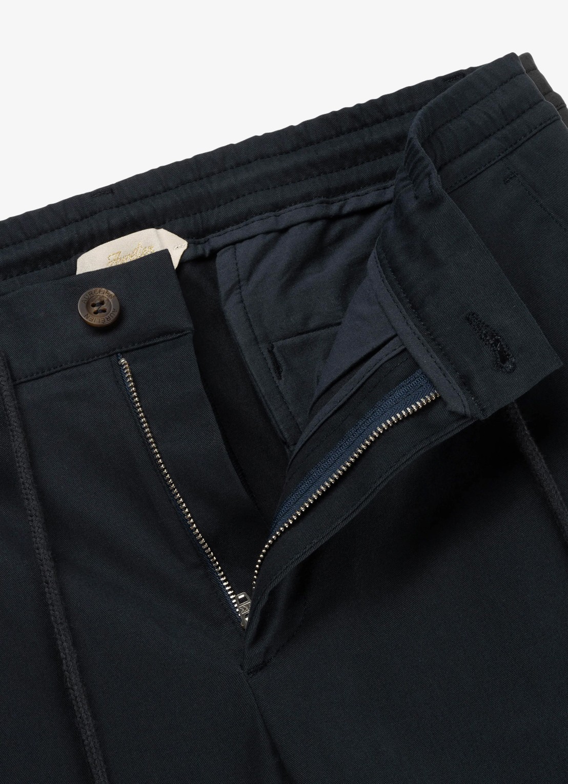 Aurélien Regular fit pantalon met steekzakken - detail 4 navy-410