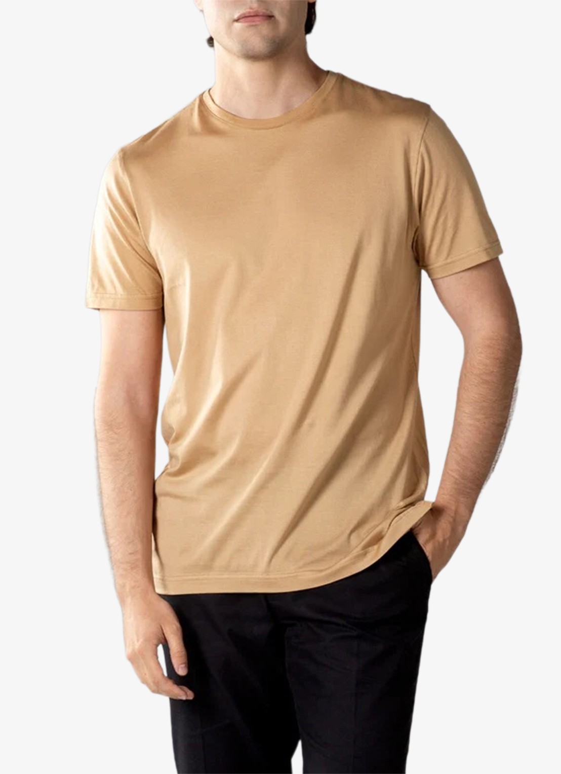 Aurélien Regular fit polo van linnen - detail beige-260