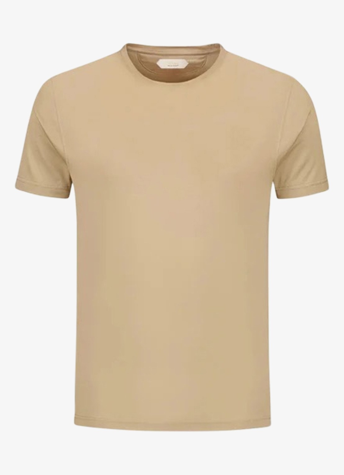 Aurélien Regular fit polo van linnen - voorkant 3 beige-260