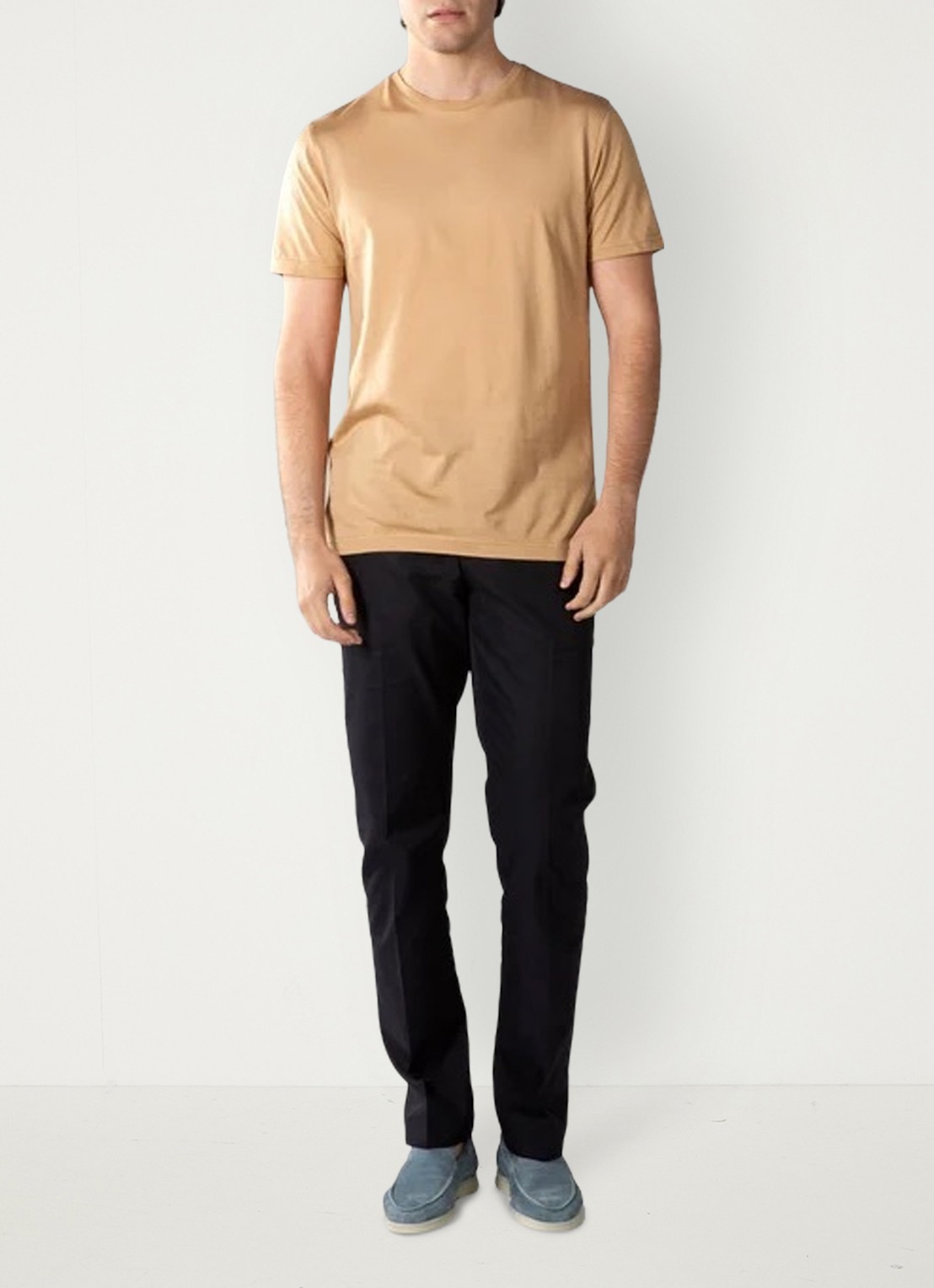 Aurélien Regular fit polo van linnen - voorkant 4 beige-260