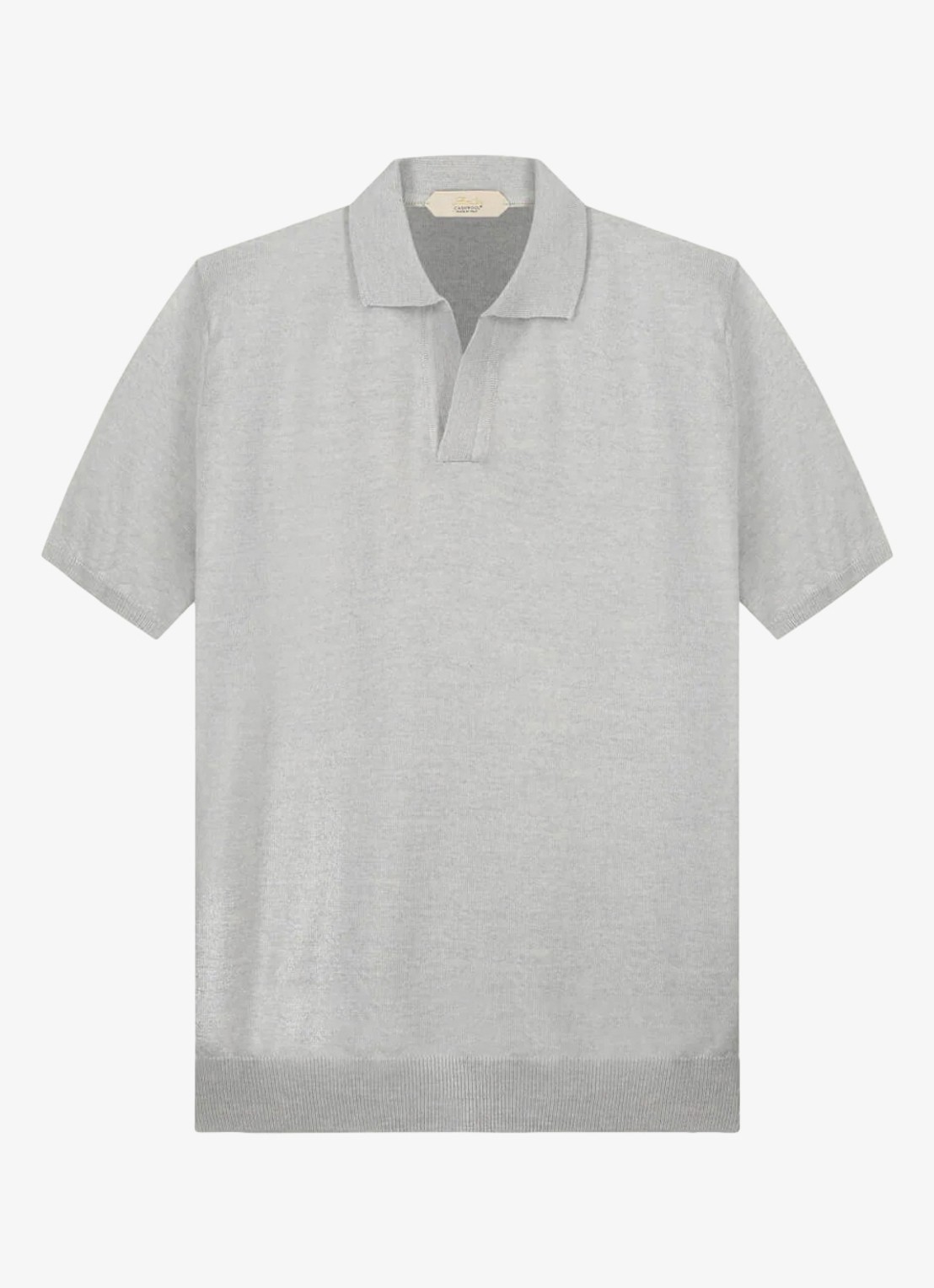Aurélien Regular fit polo van merino wol - voorkant 5 light grey-50