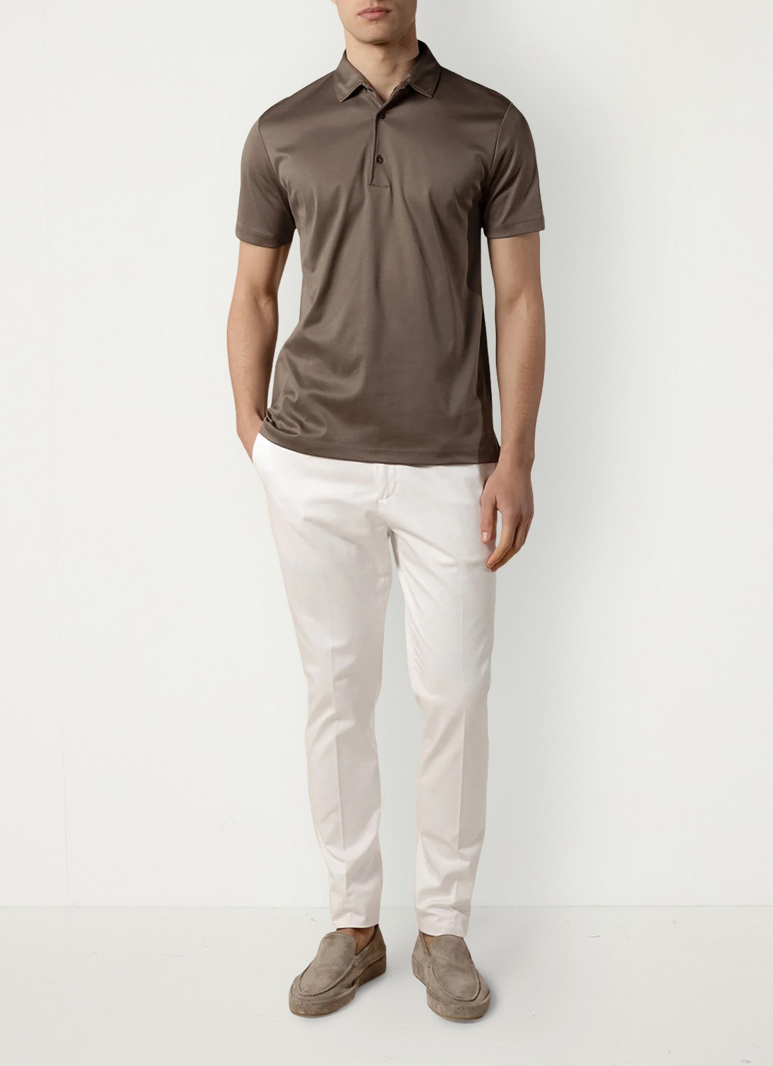 Aurélien Regular fit polo - voorkant 2 ash grey-30