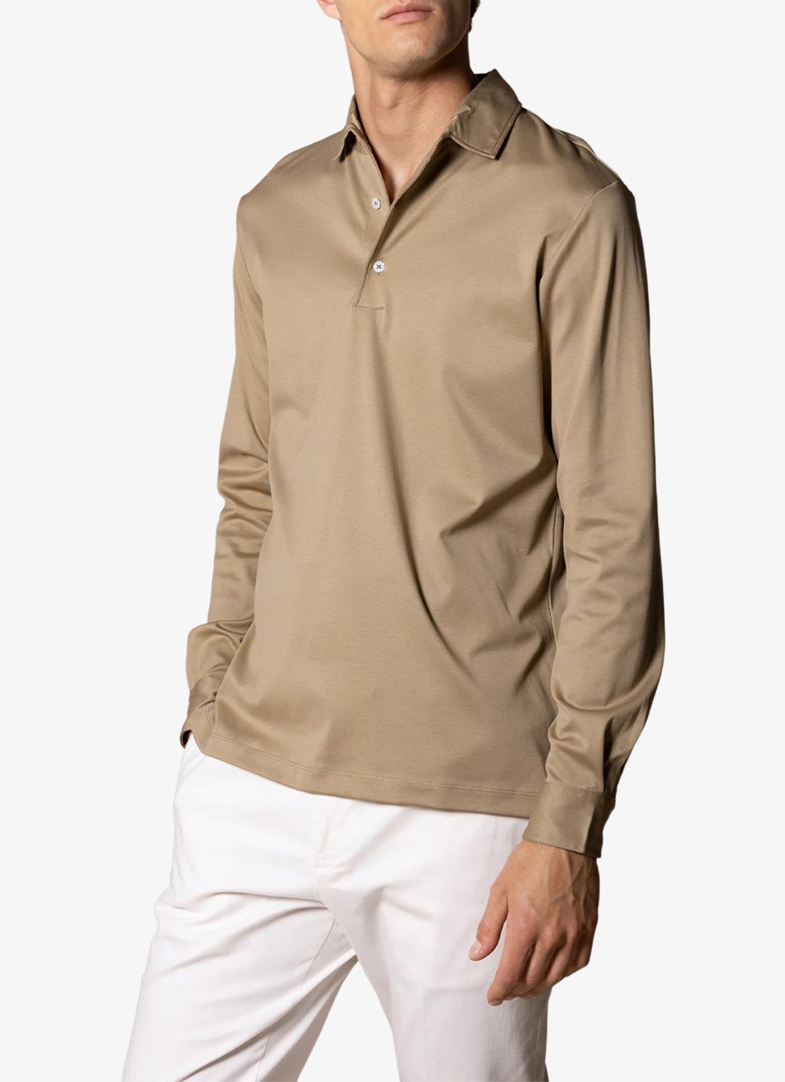 Aurélien Regular fit polo - detail 2 dark taupe-901