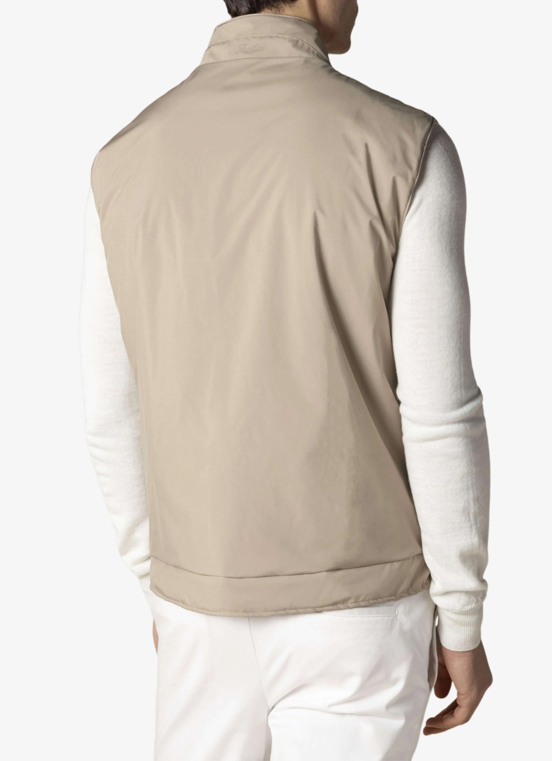 Aurélien Reversible bodywarmer met opstaande kraag - achterkant light beige-271