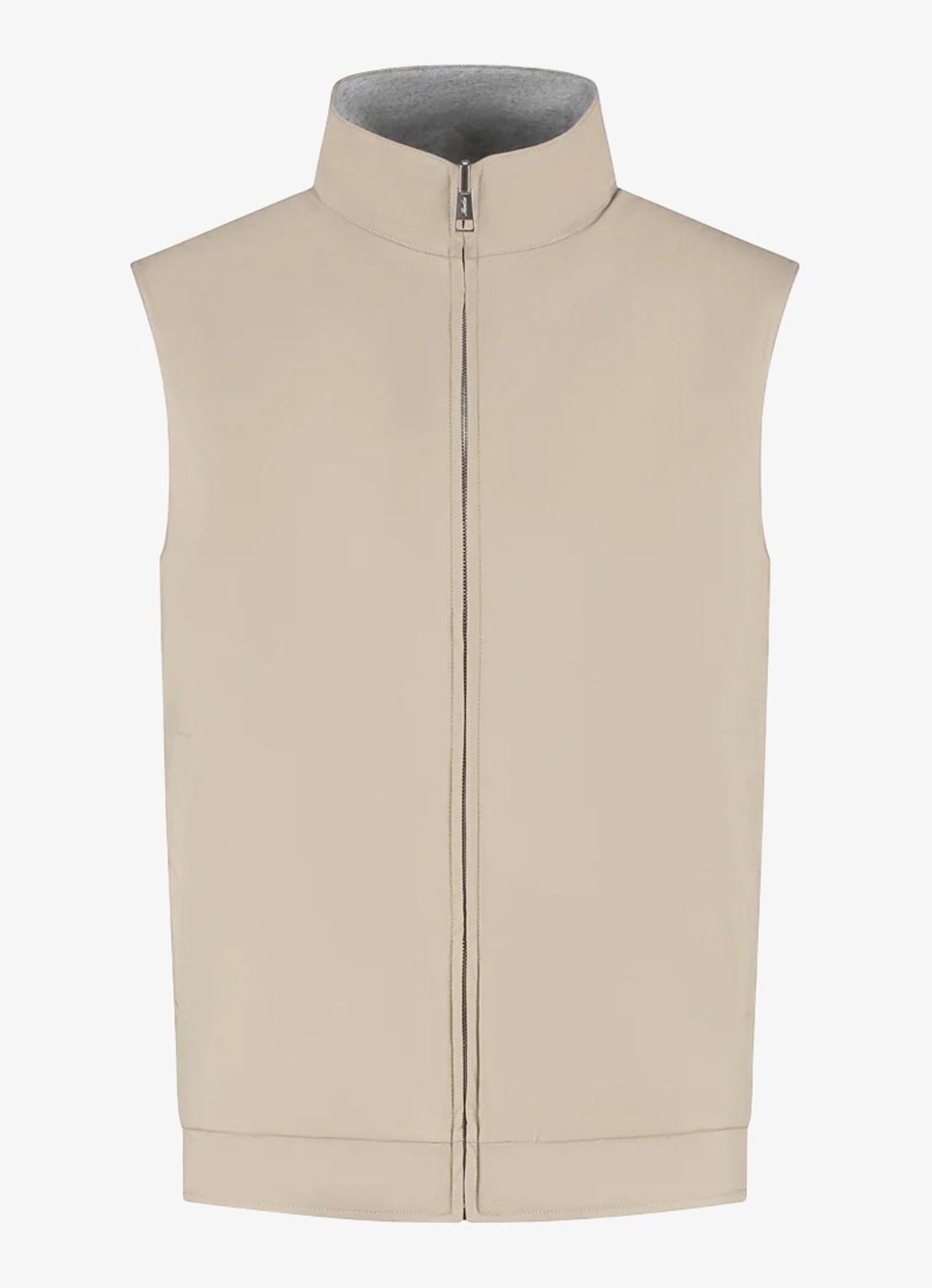 Aurélien Reversible bodywarmer met opstaande kraag - voorkant 4 light beige-271
