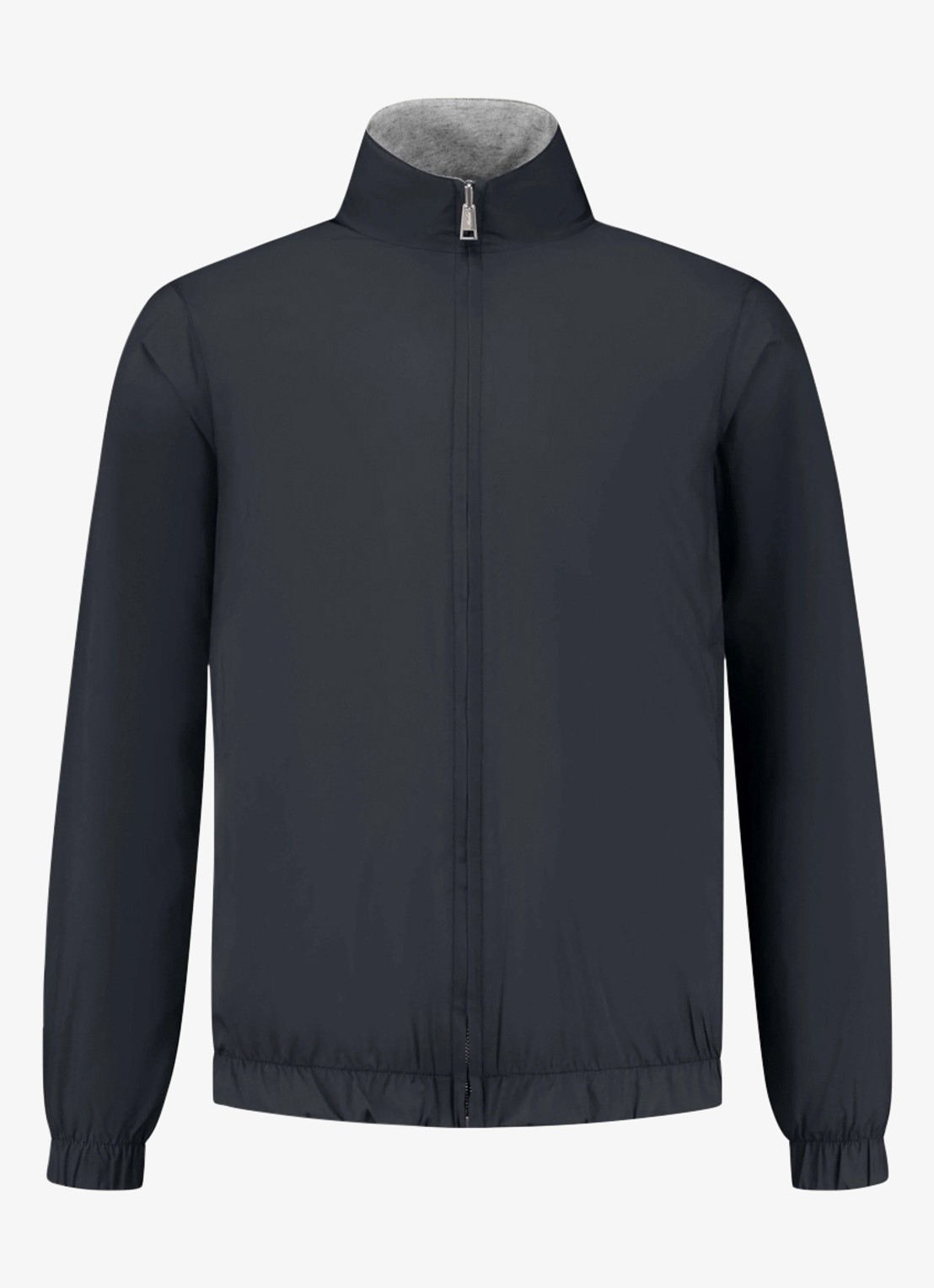 Aurélien Reversible jack met steekzakken - voorkant 4 donkerblauw