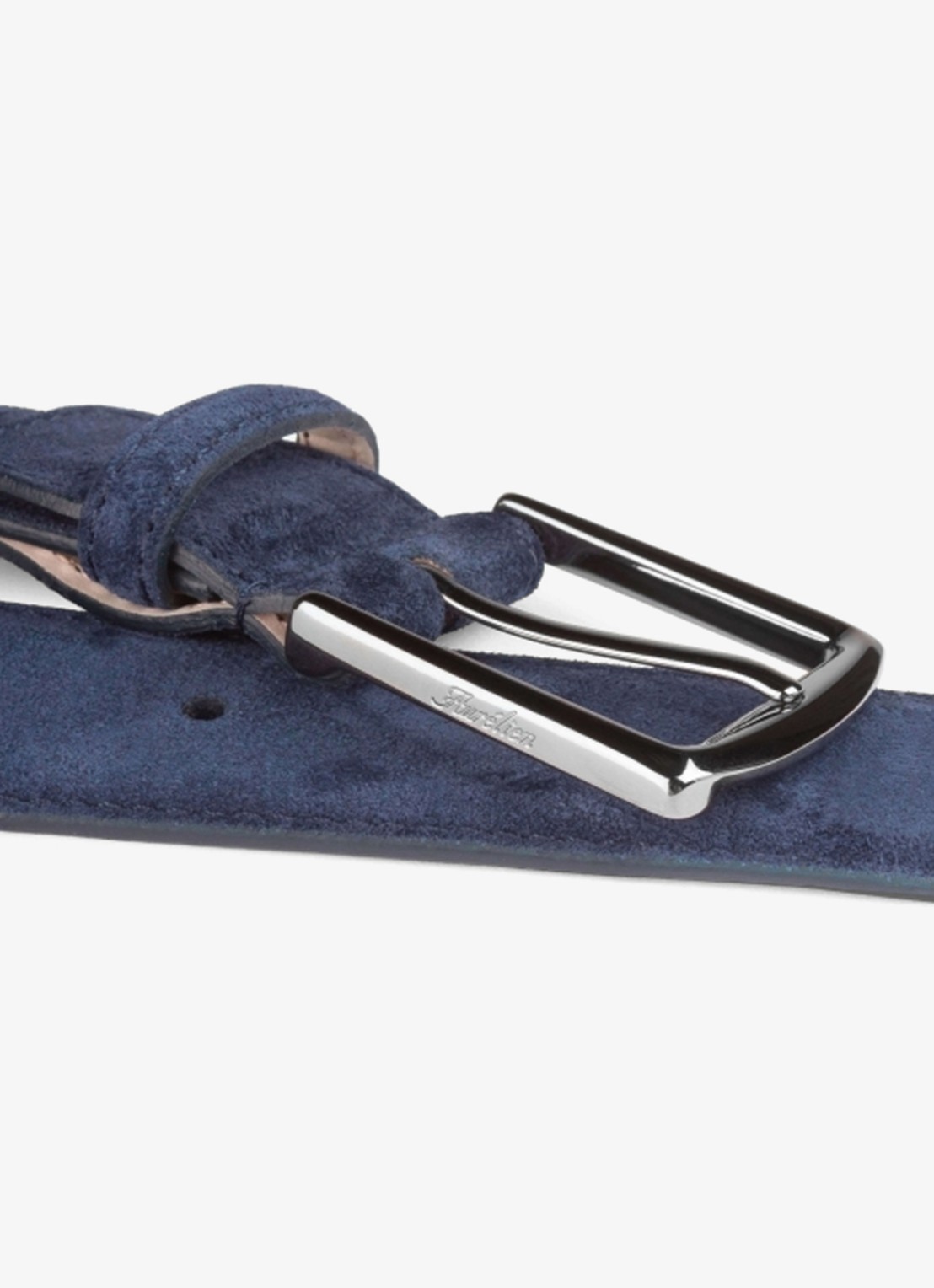 Aurélien Riem van suède - detail navy-410 / blauw