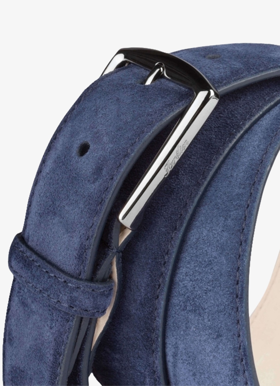 Aurélien Riem van suède - detail 2 navy-410 / blauw
