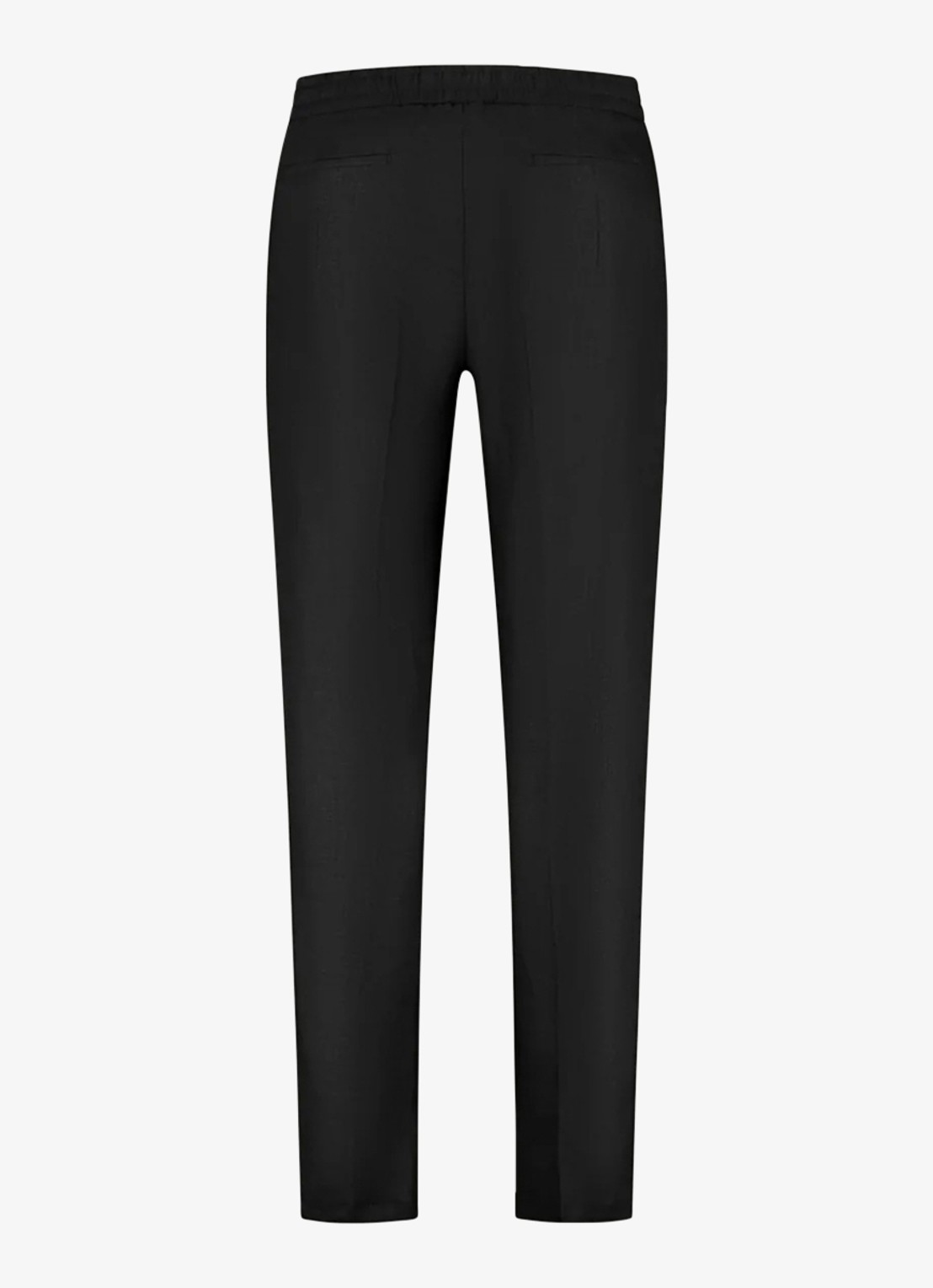 Aurélien Straight fit pantalon van linnen - achterkant 2 black-1