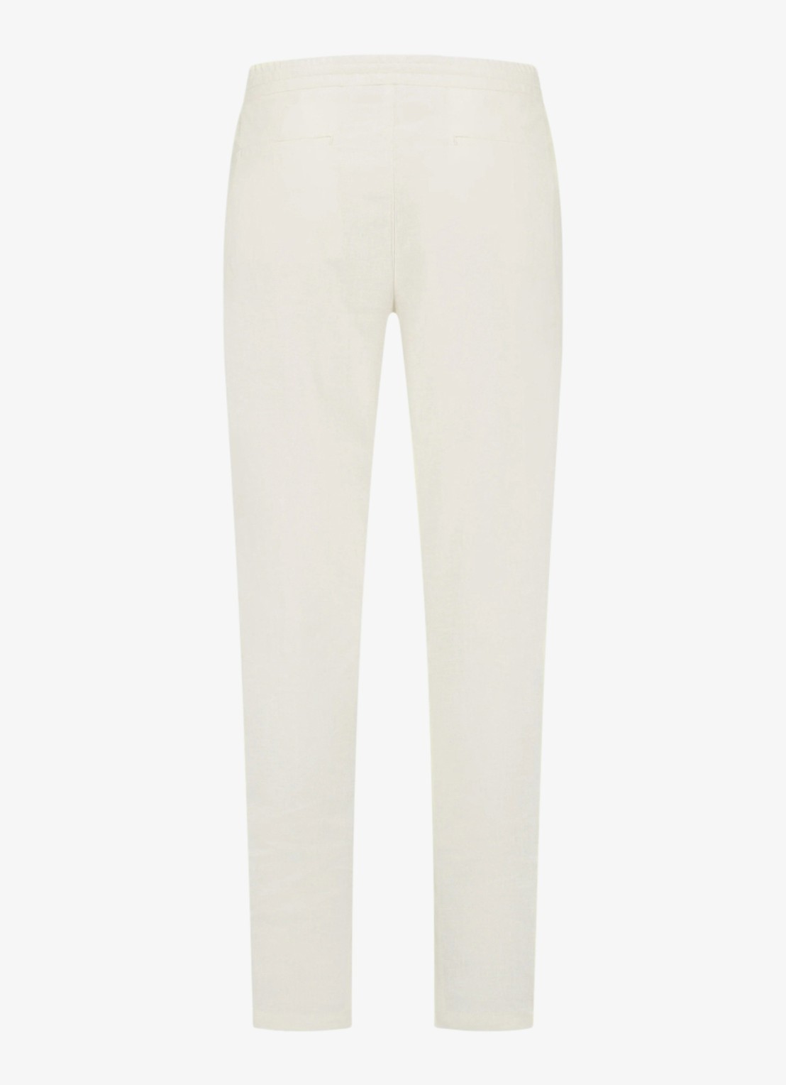 Aurélien Straight fit pantalon van linnen - achterkant 2 chocolate-201 / bruin