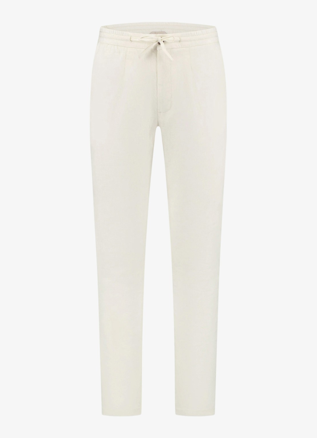 Aurélien Straight fit pantalon van linnen - voorkant 3 chocolate-201 / bruin