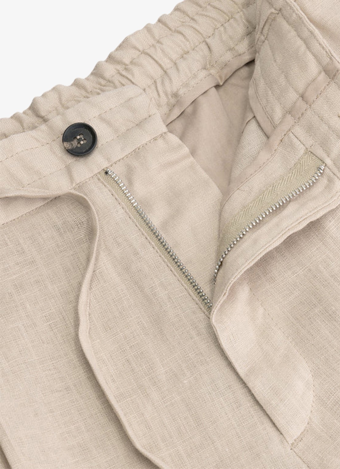 Aurélien Straight fit pantalon van linnen - detail 2 beige-260