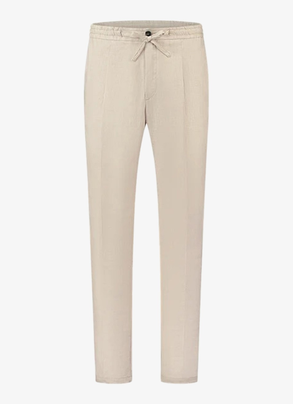 Aurélien Straight fit pantalon van linnen - voorkant 4 beige-260