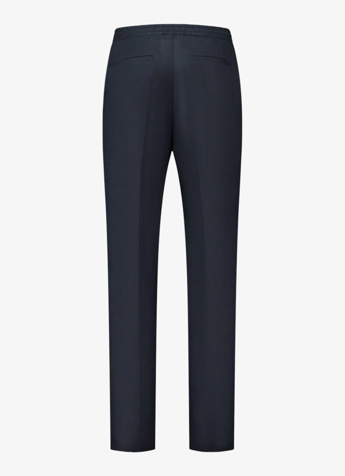 Aurélien Straight fit pantalon van linnen - achterkant 4 navy-410