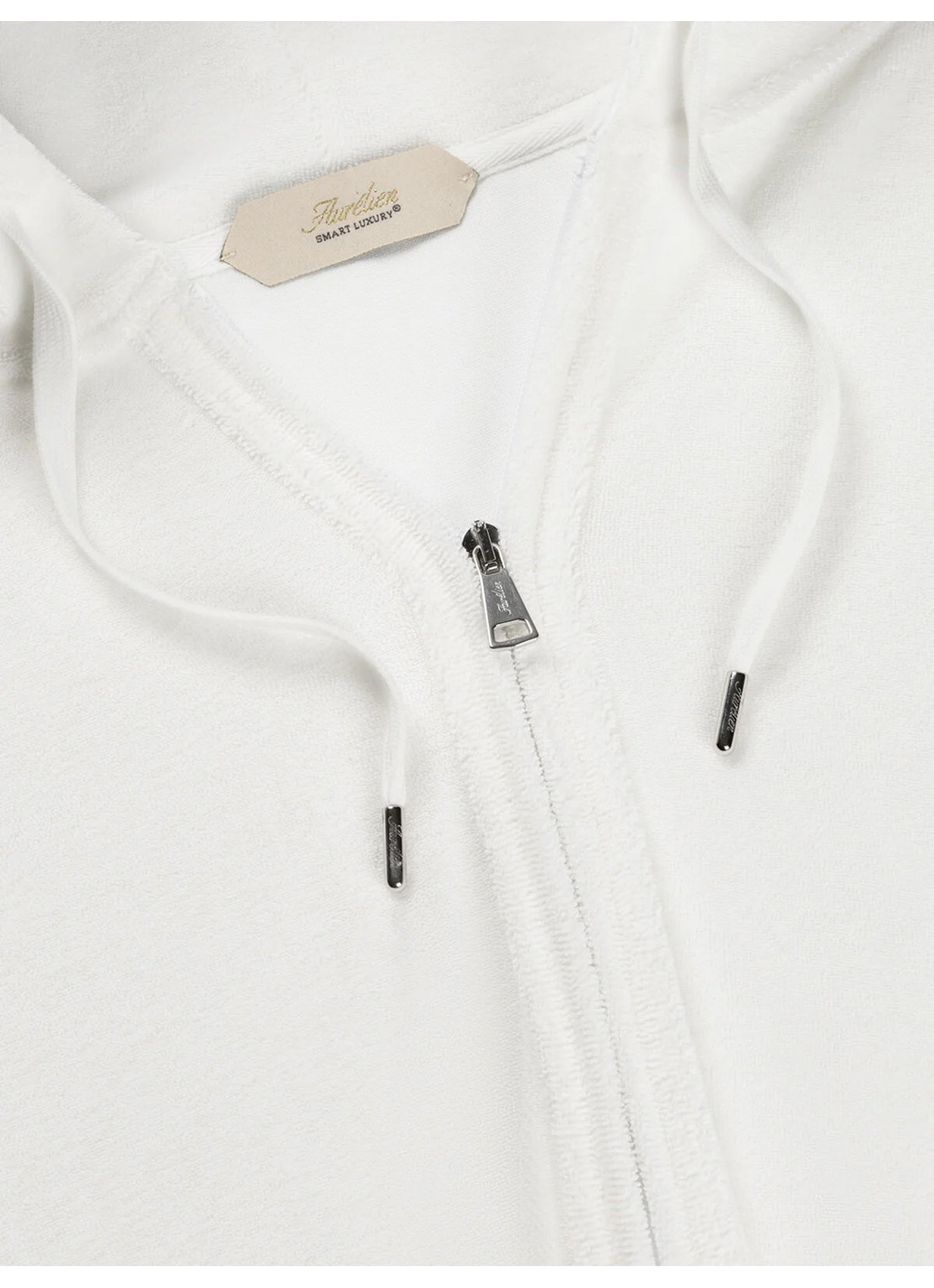 Aurélien Sweatvest met opgestikte zakken - detail 3 white-110 / wit