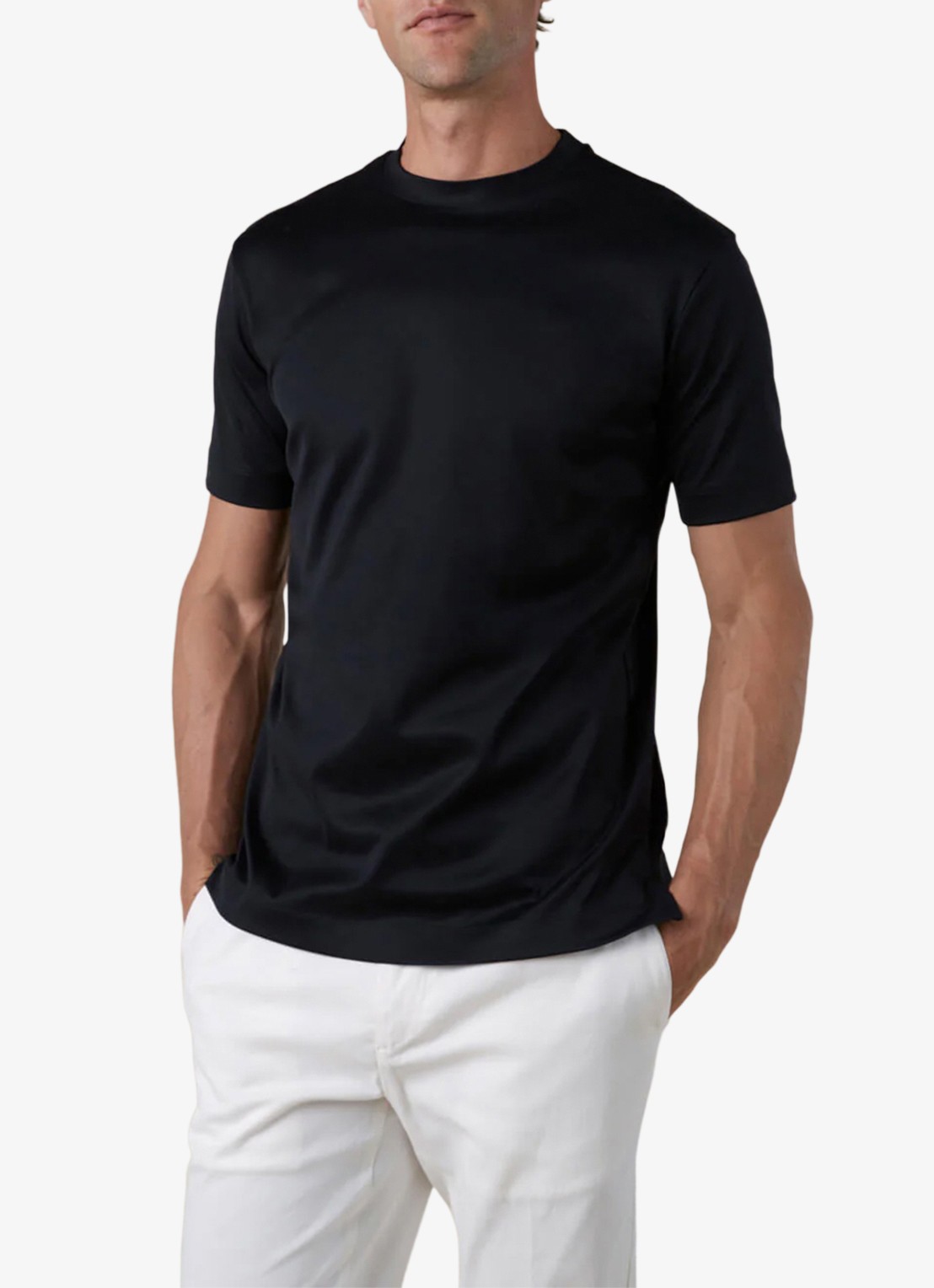 Aurélien T-shirt met ronde hals - detail black-1