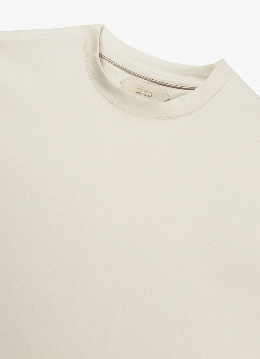 Aurélien T-shirt met ronde hals - detail 3 ecru-100