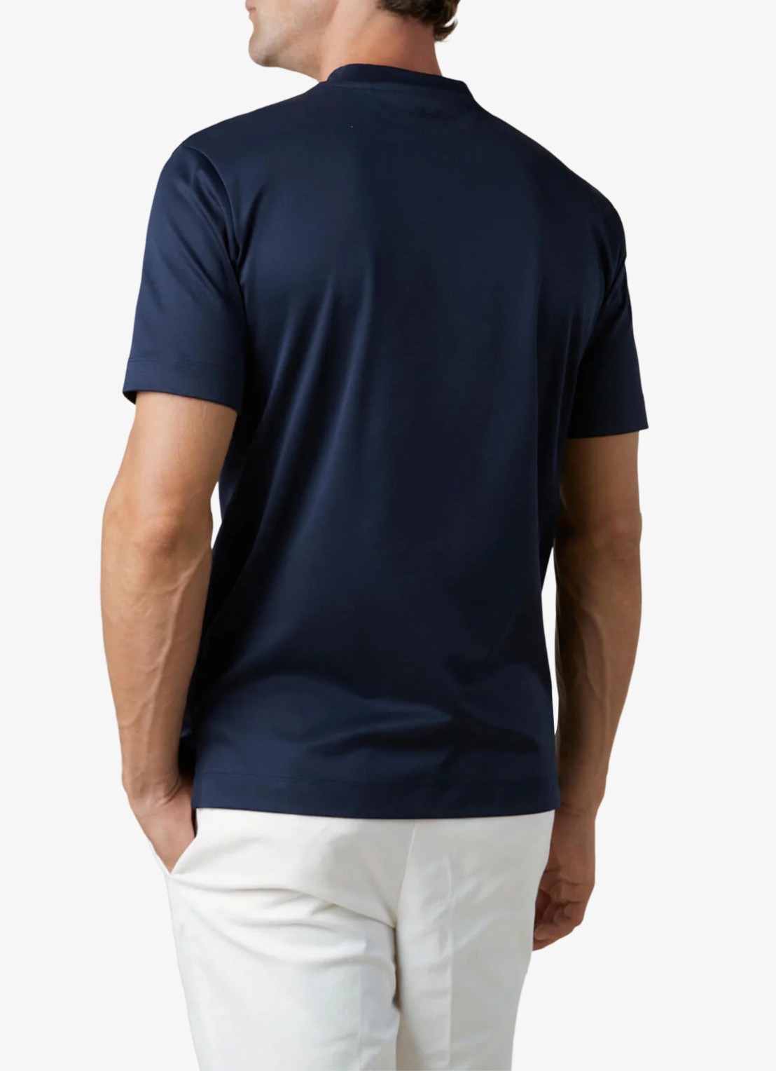 Aurélien T-shirt met ronde hals - achterkant 4 navy-410