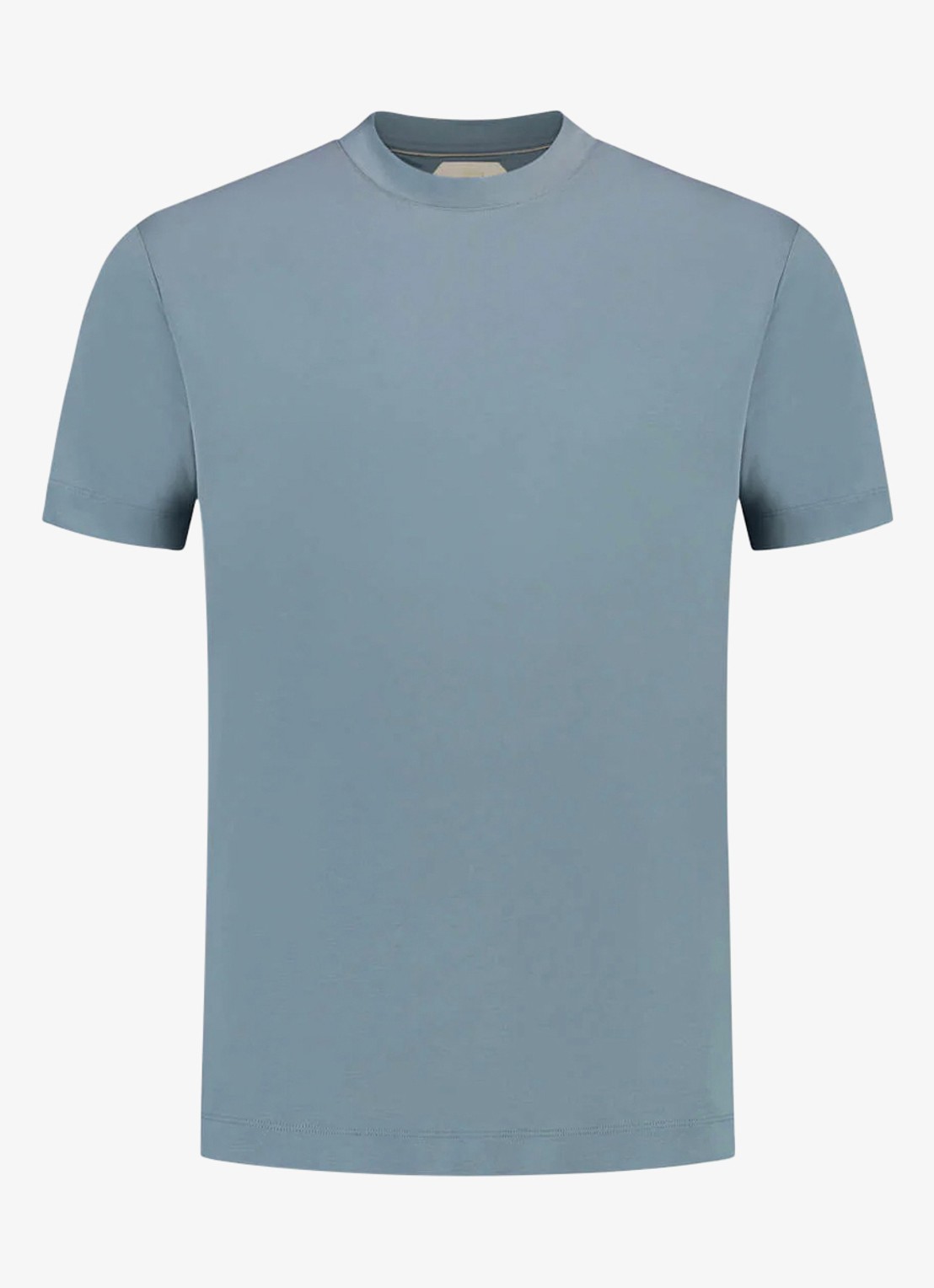Aurélien T-shirt met ronde hals - voorkant 5 steel blue-400