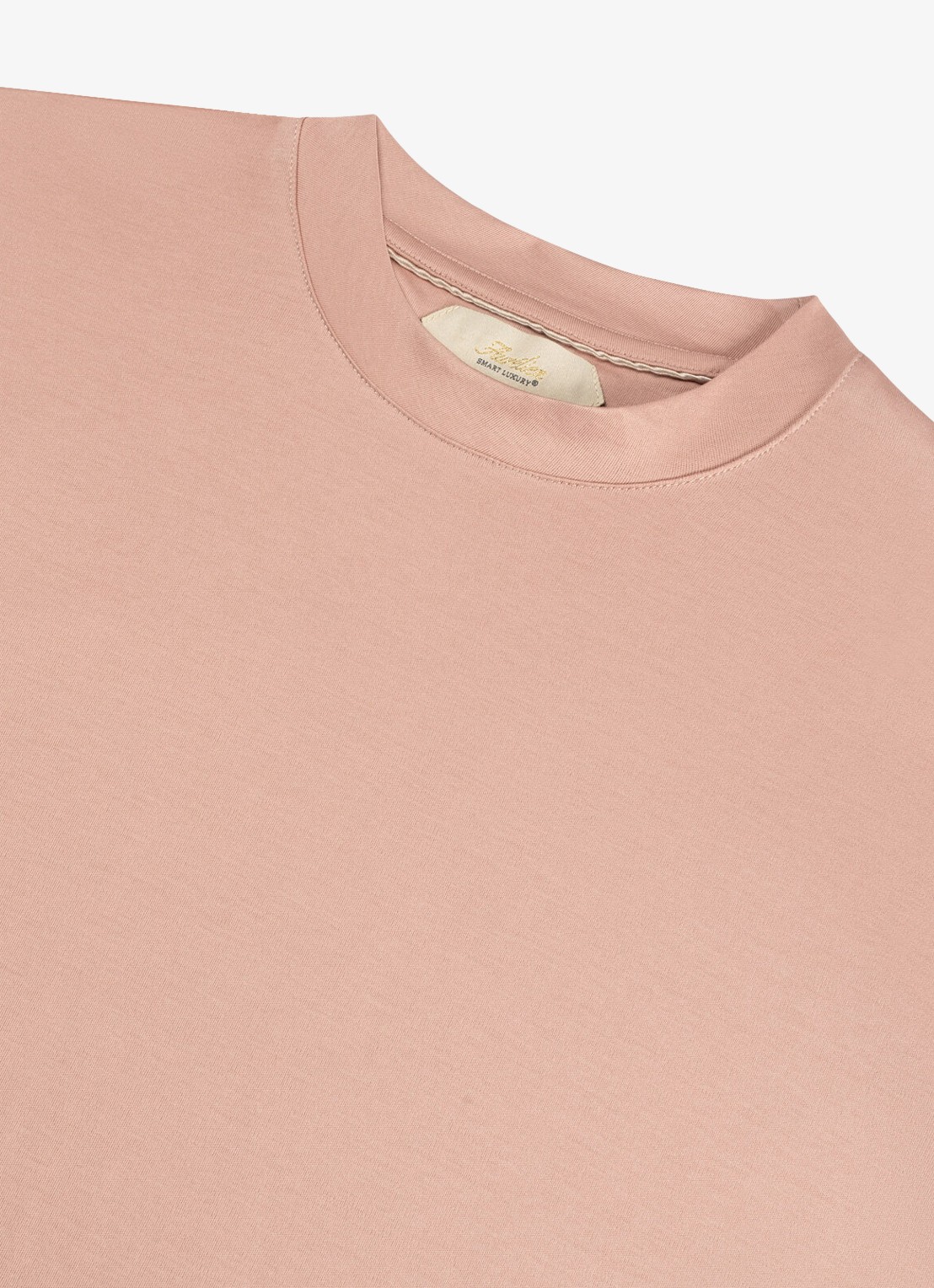 Aurélien T-shirt met ronde hals - detail dusty pink-682