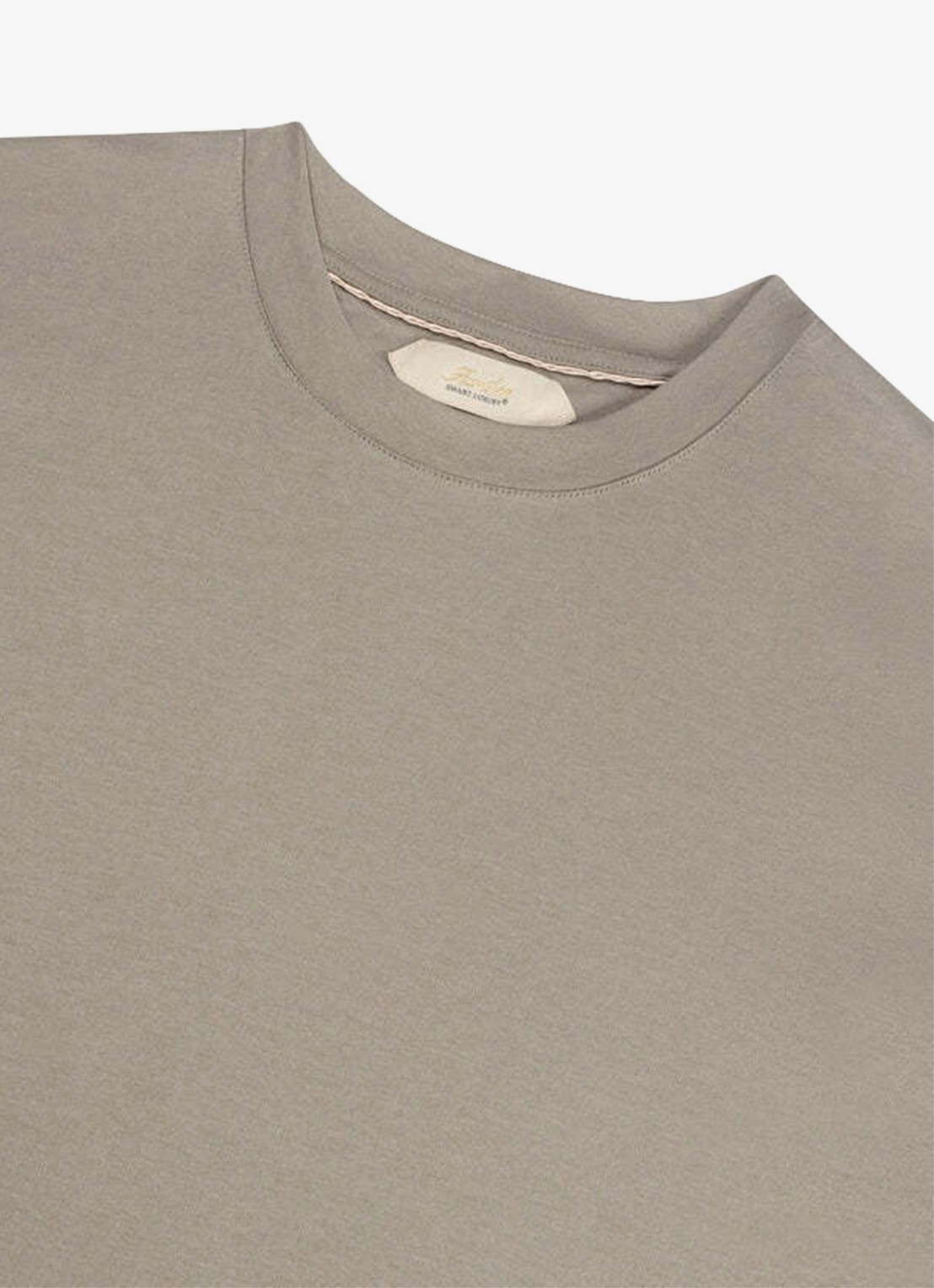 Aurélien T-shirt met ronde hals - detail 2 dark taupe-901