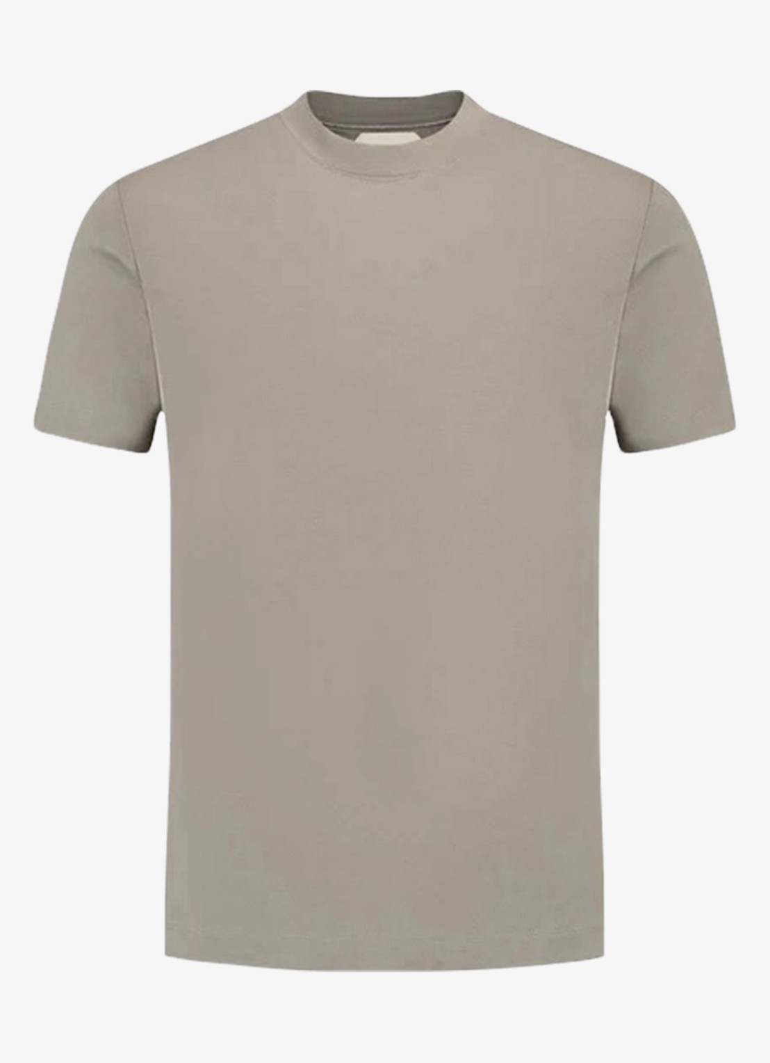 Aurélien T-shirt met ronde hals - voorkant 3 dark taupe-901
