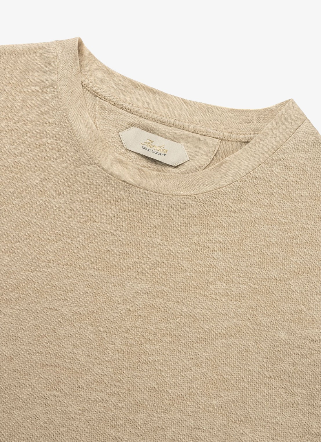 Aurélien T-shirt van linnen - detail 3 beige
