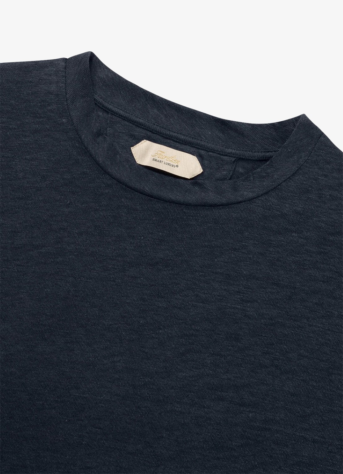 Aurélien T-shirt van linnen - detail 2 navy-410