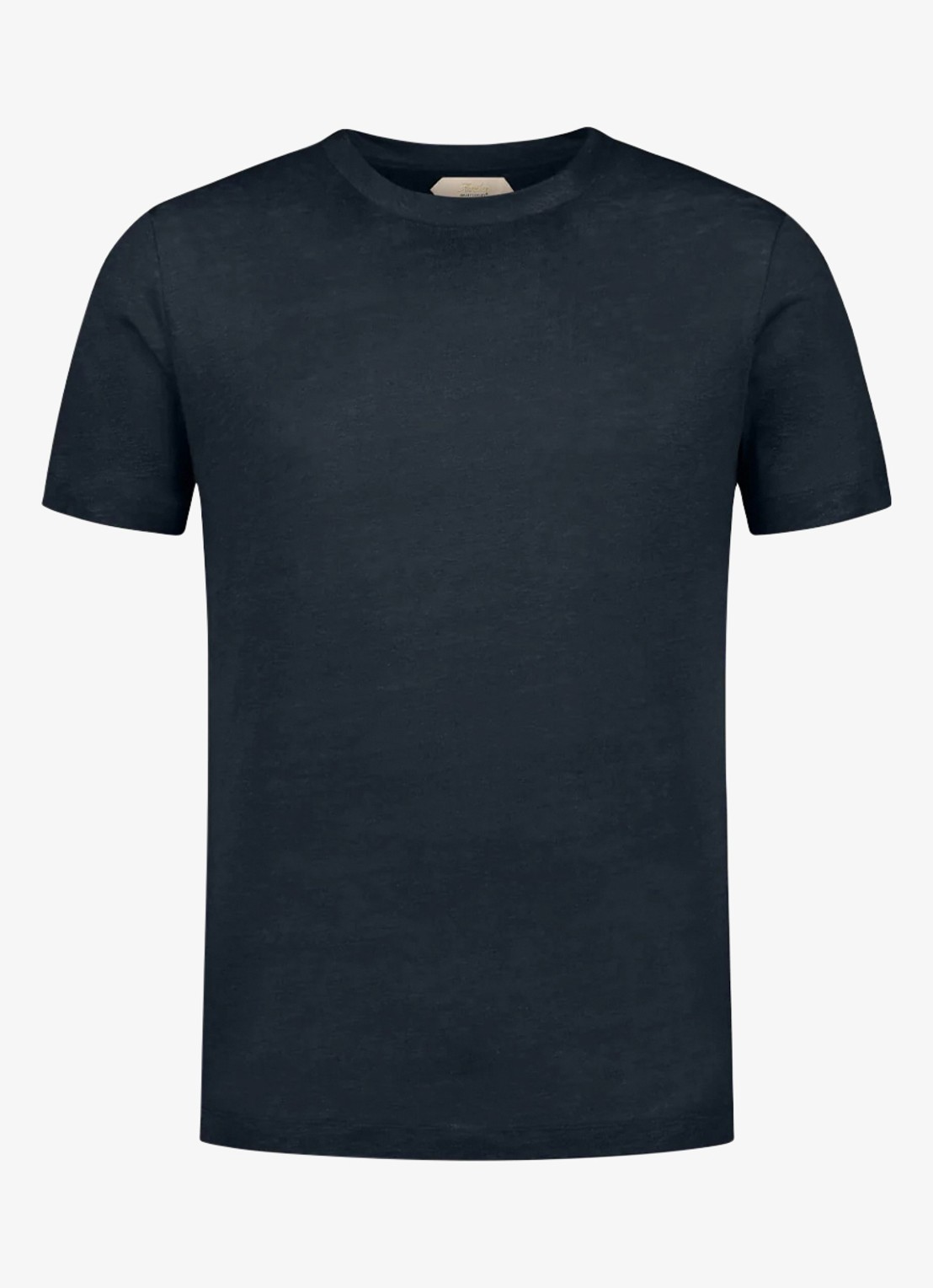 Aurélien T-shirt van linnen - voorkant 3 navy-410