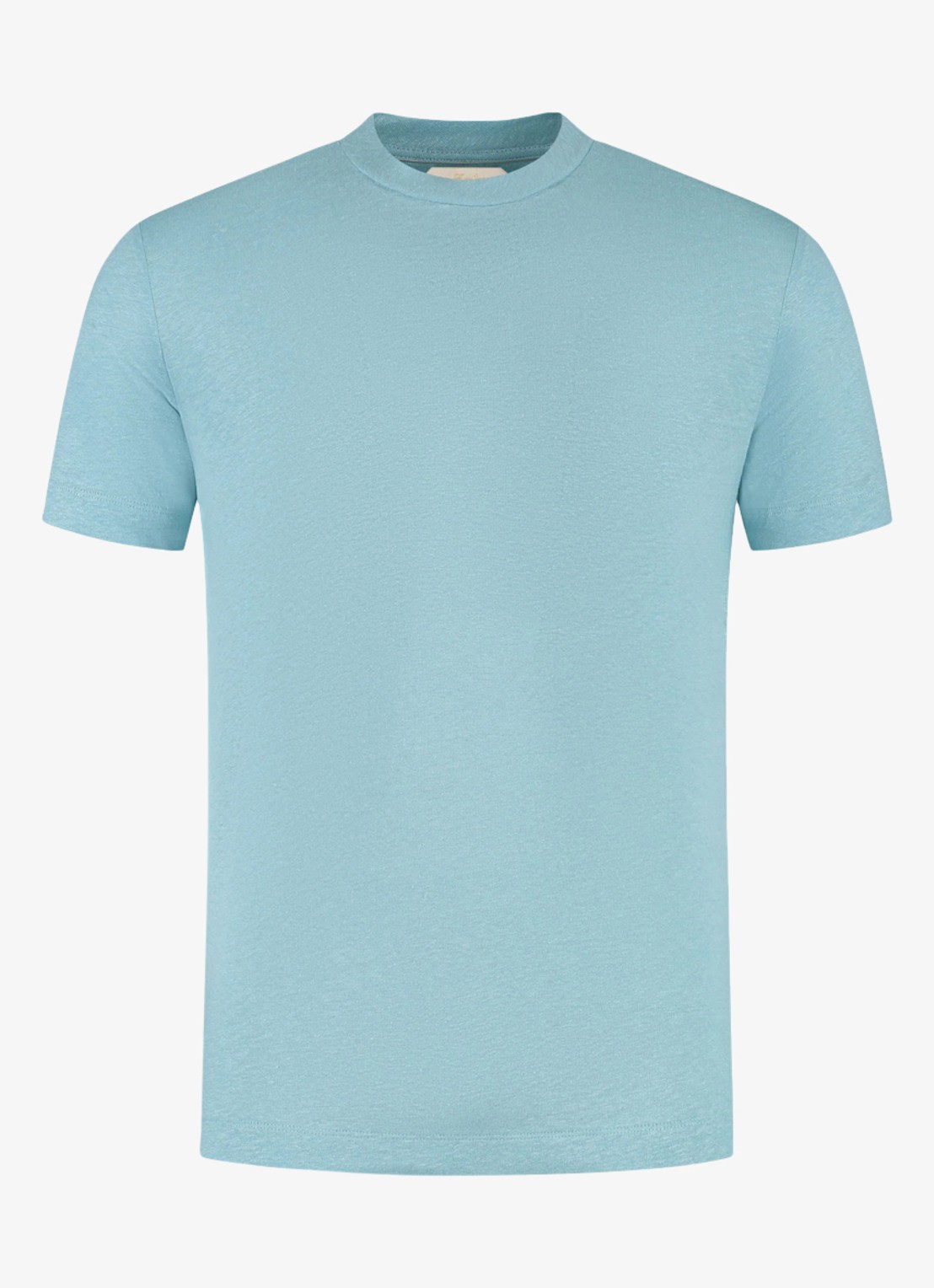 Aurélien T-shirt van linnen - voorkant 5 turquoise