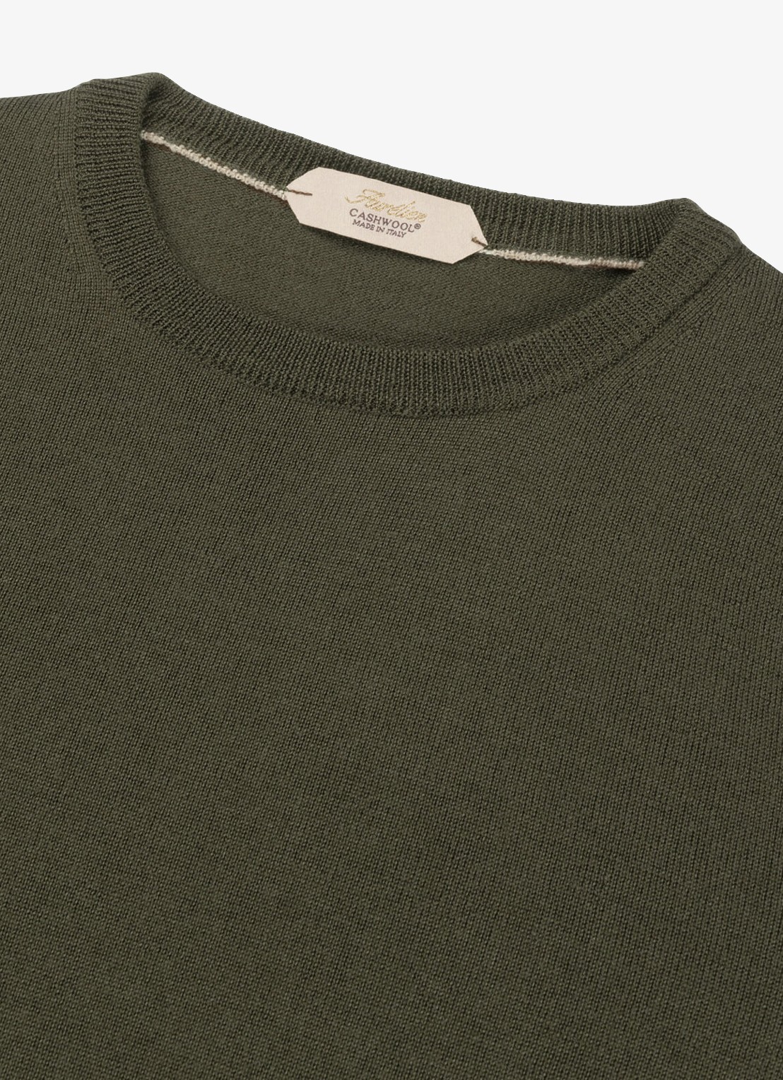 Aurélien T-shirt van merino wol - detail 4 olive-300