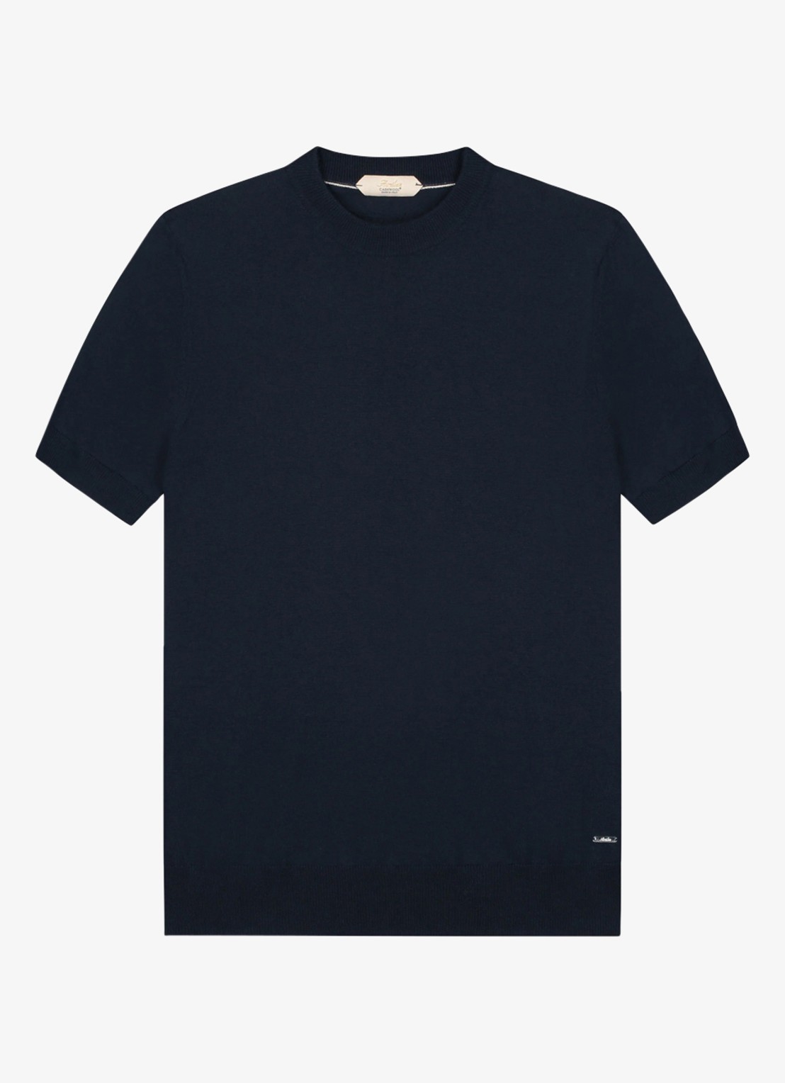 Aurélien T-shirt van merino wol - voorkant 2 navy-410