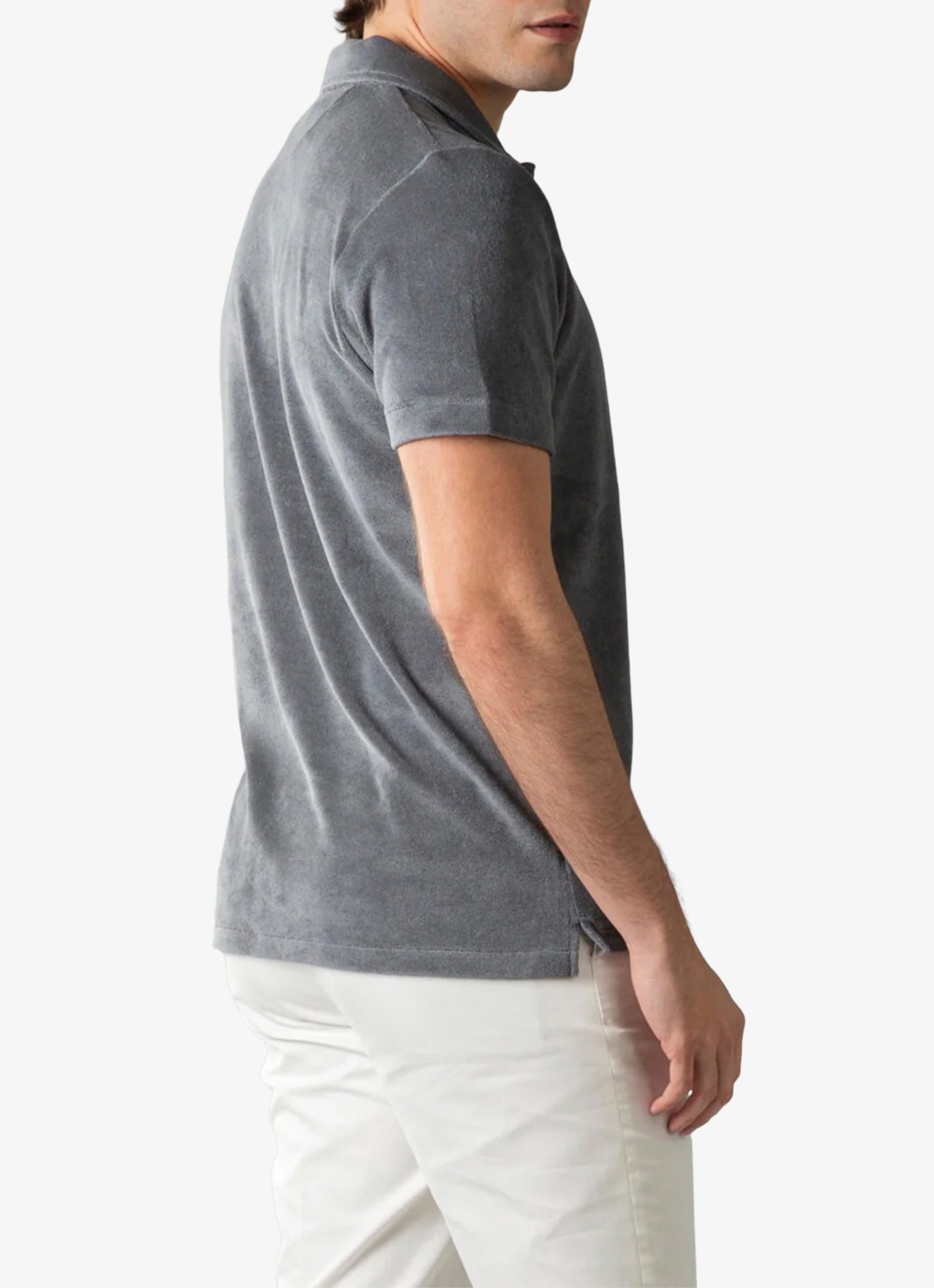 Aurélien Terry regular fit polo van badstof - achterkant dark grey-21
