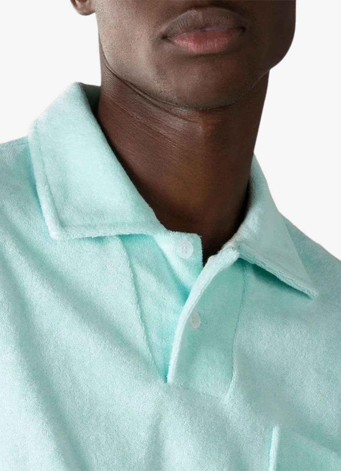 Aurélien Terry regular fit polo van badstof - detail 5 mint-346