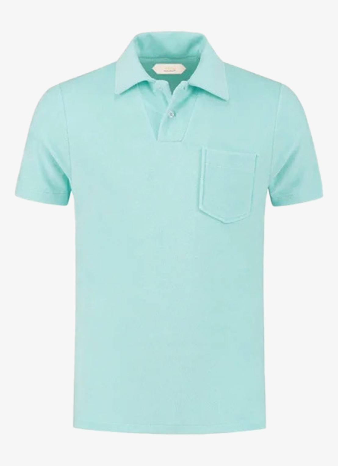 Aurélien Terry regular fit polo van badstof - voorkant mint-346