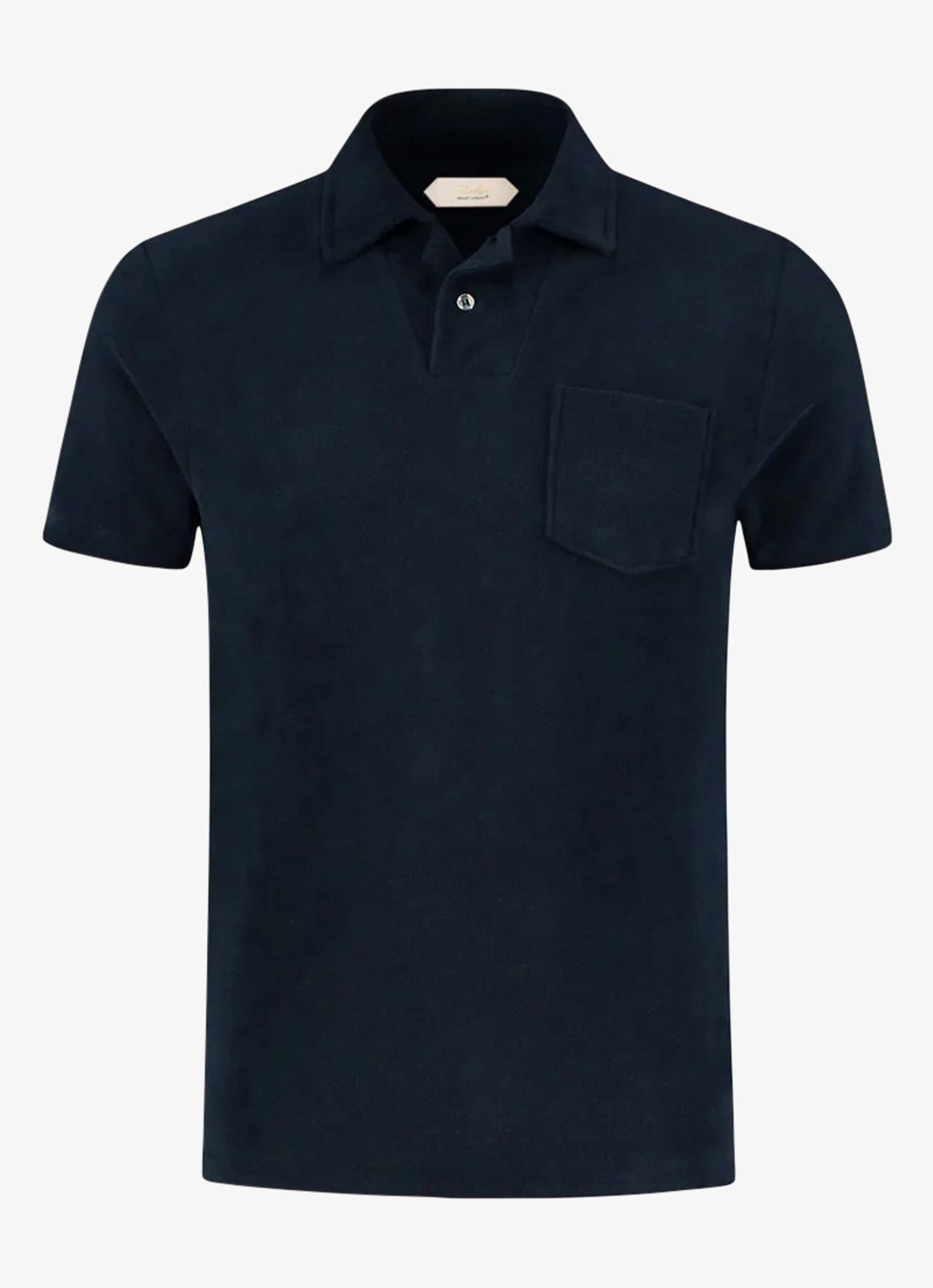 Aurélien Terry regular fit polo van badstof - voorkant navy-410