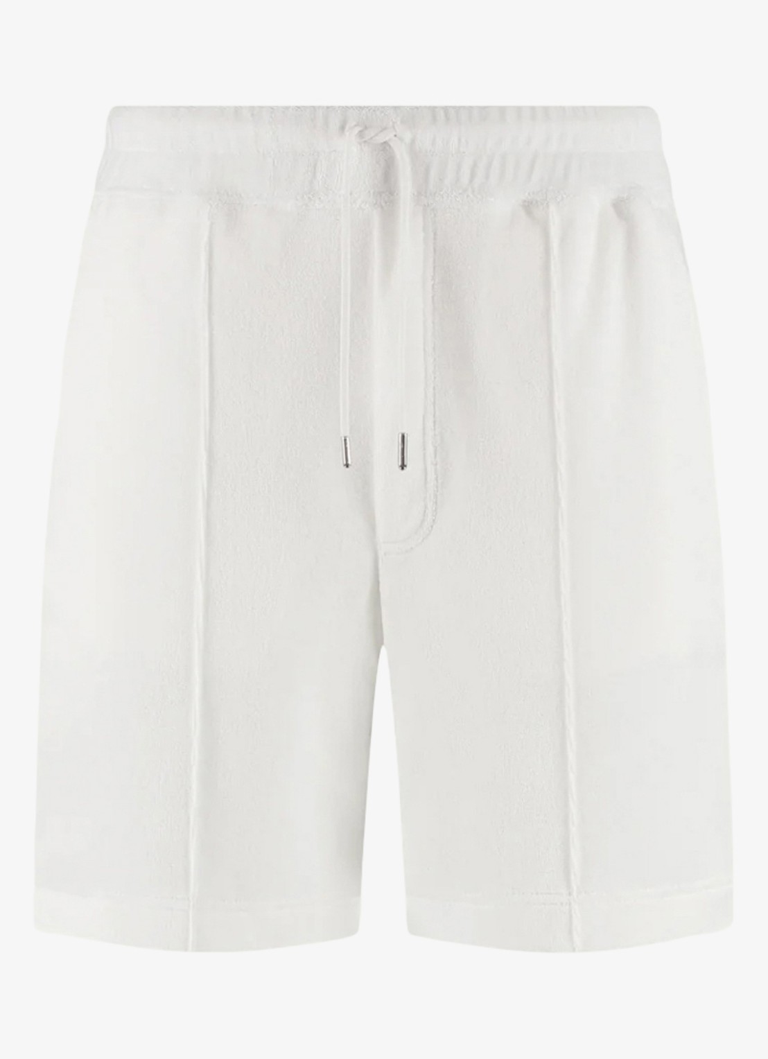 Aurélien Terry straight fit korte broek van badstof - voorkant 4 petrol-460 / blauw